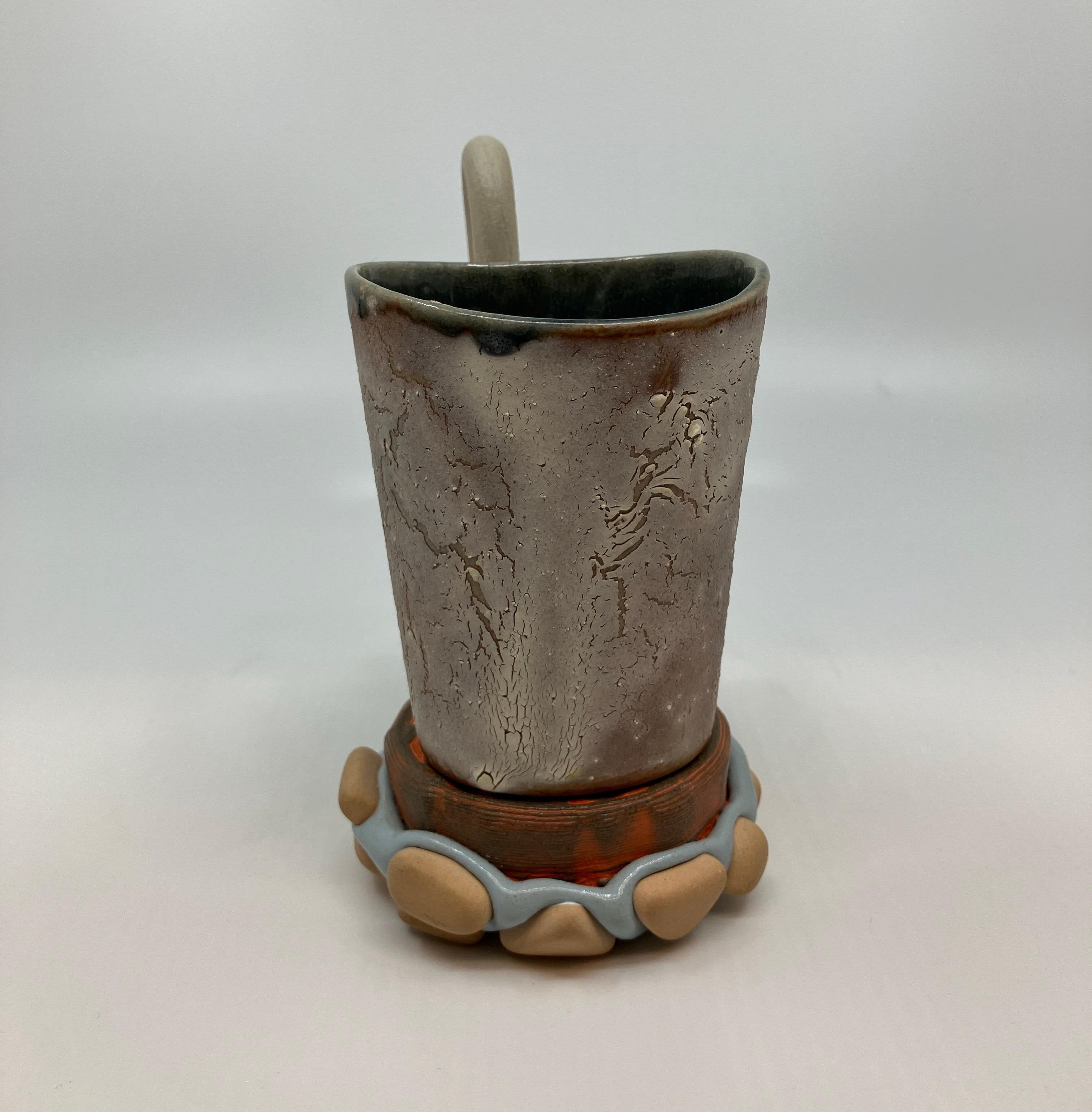 Contemporary, Mixed Media, Ceramic, Sculpture, Functional Mug, Utilitarian For Sale 6