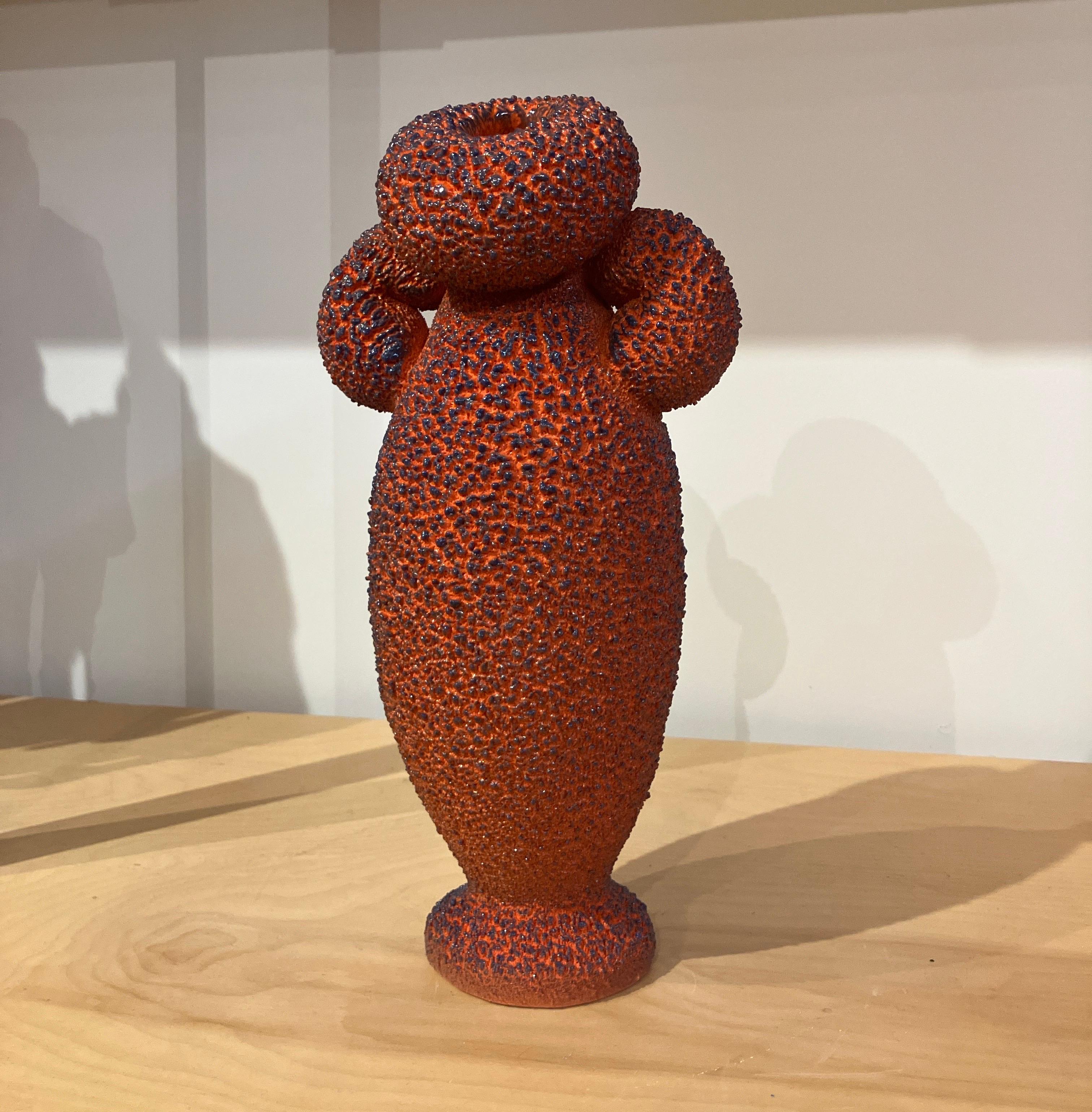 Contemporary Ceramic Sculpture, Colorful, Glazed Stoneware, Maxwell Mustardo For Sale 1