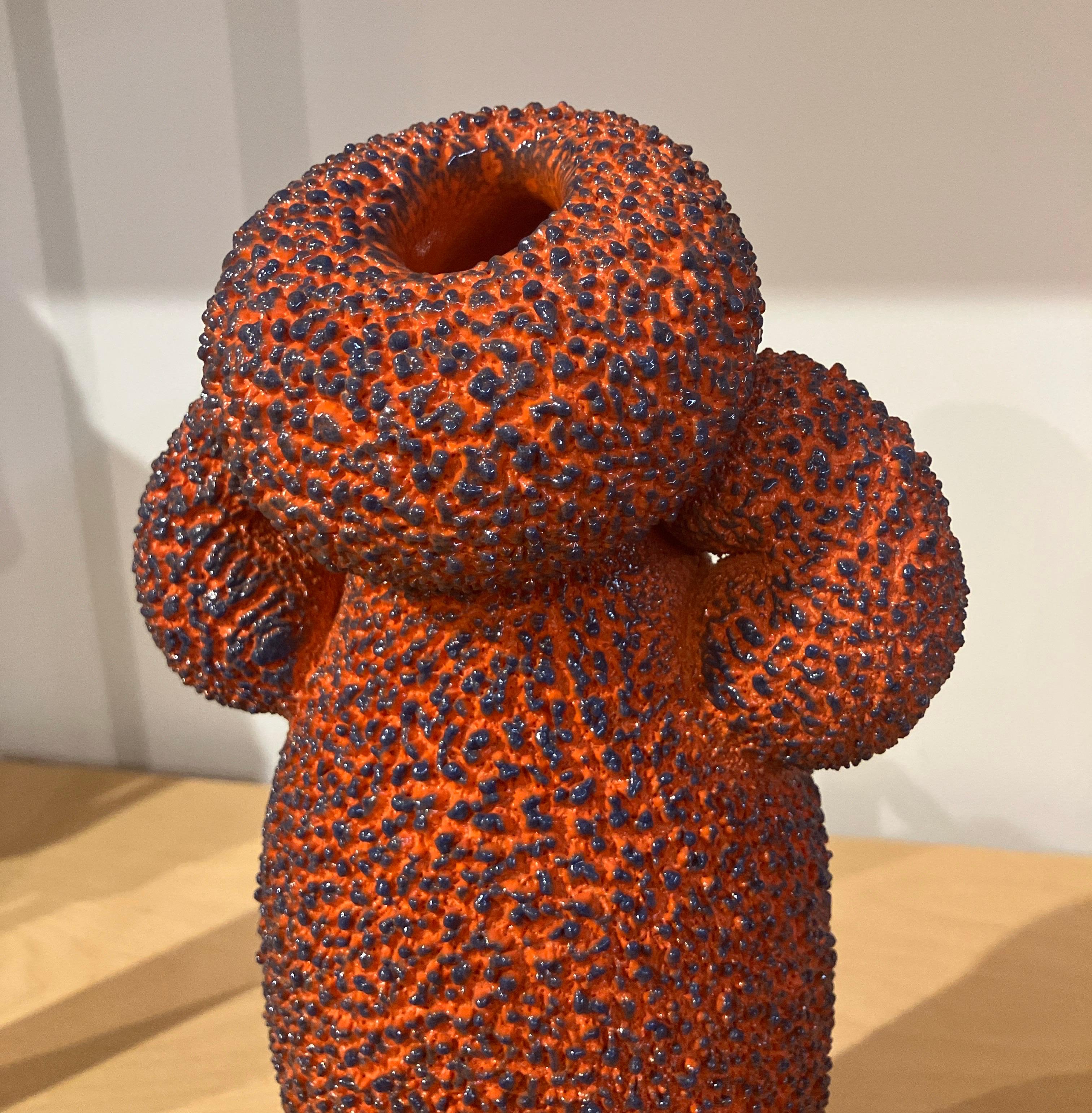 Contemporary Ceramic Sculpture, Colorful, Glazed Stoneware, Maxwell Mustardo For Sale 2