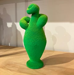 Contemporary Ceramic Sculpture with Pigmented PVC Surface, Design, Mixed Media