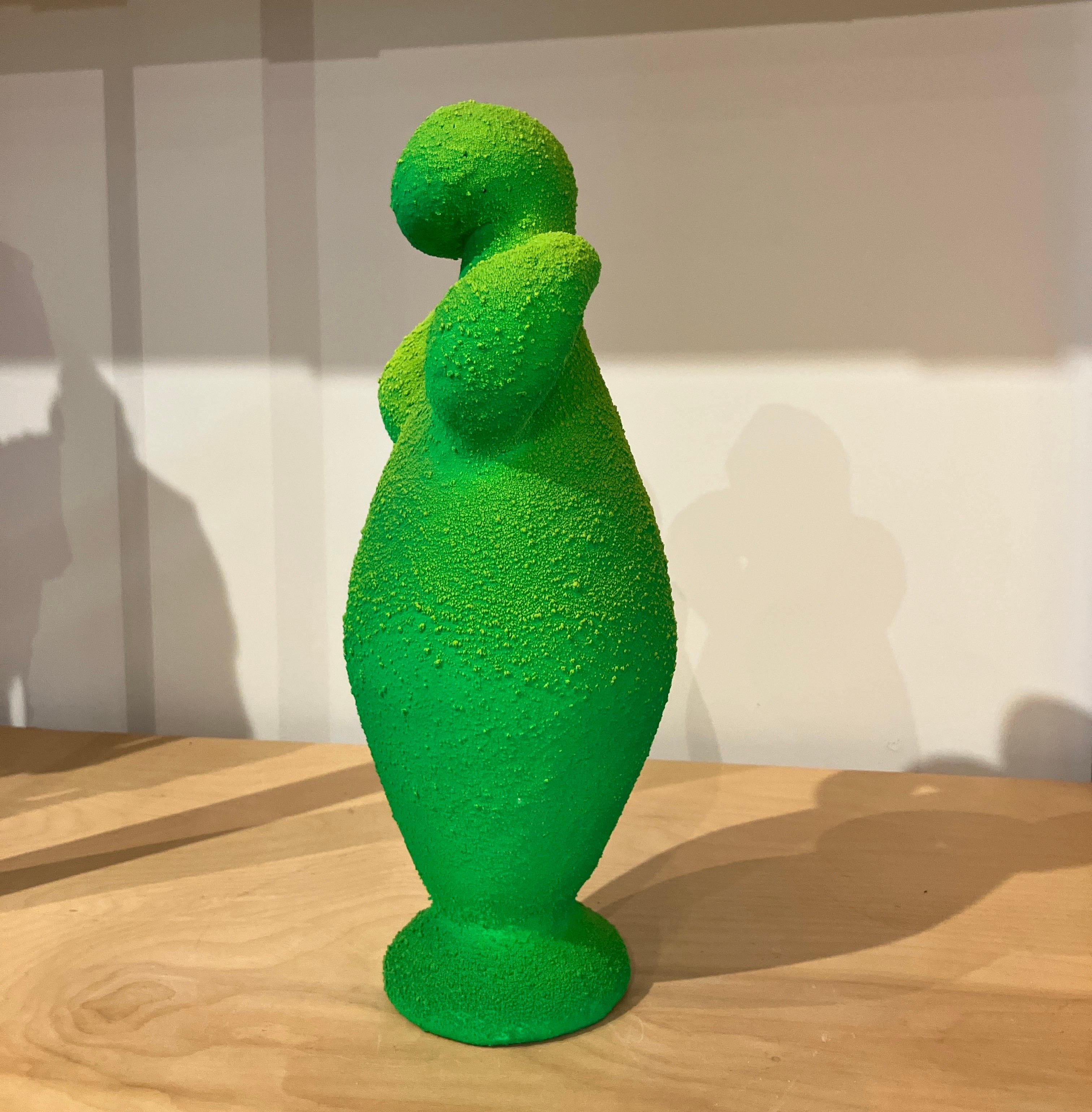 Contemporary Ceramic Sculpture with Pigmented PVC Surface, Design, Mixed Media For Sale 2