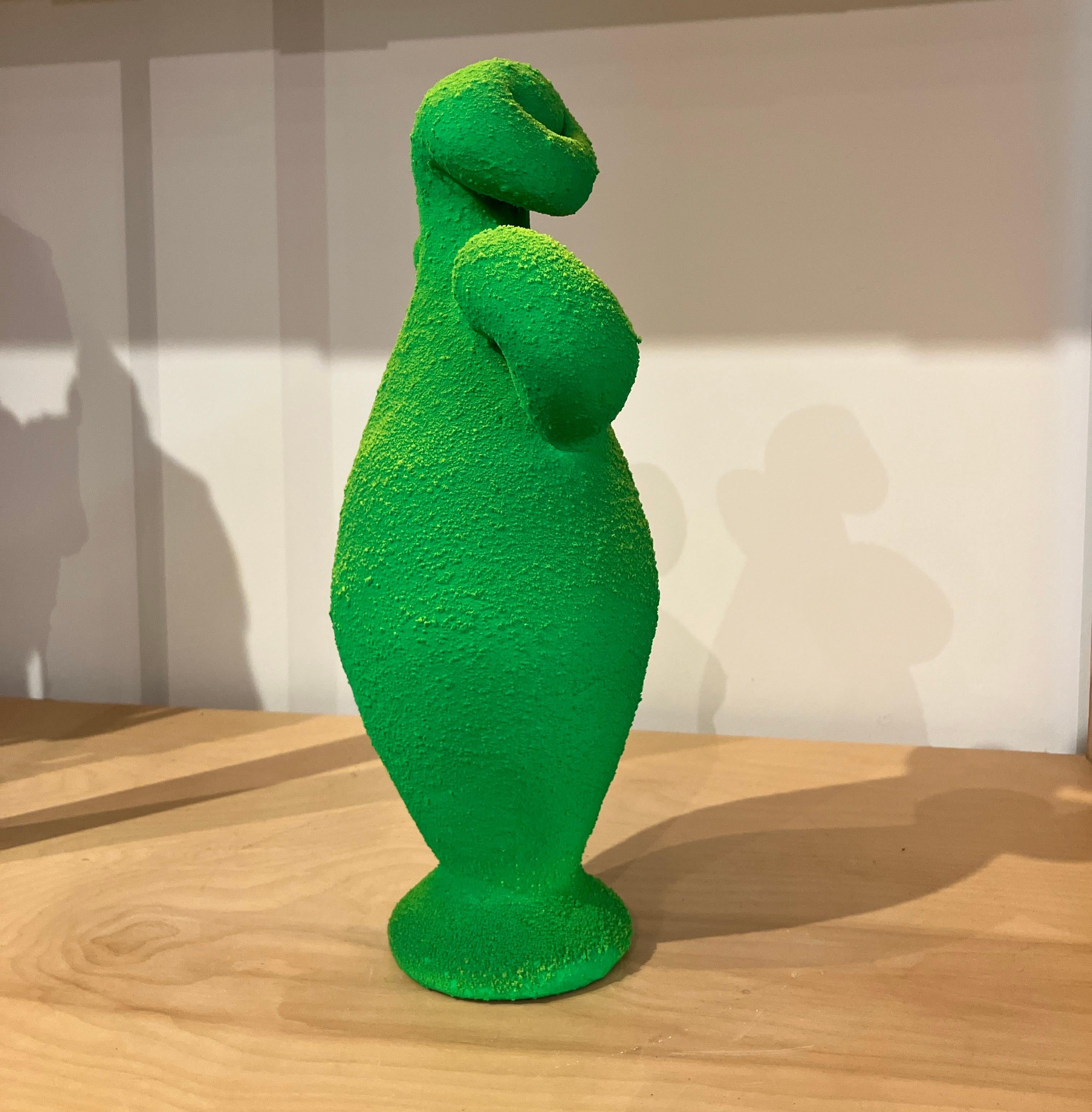 Contemporary Ceramic Sculpture with Pigmented PVC Surface, Design, Mixed Media For Sale 4