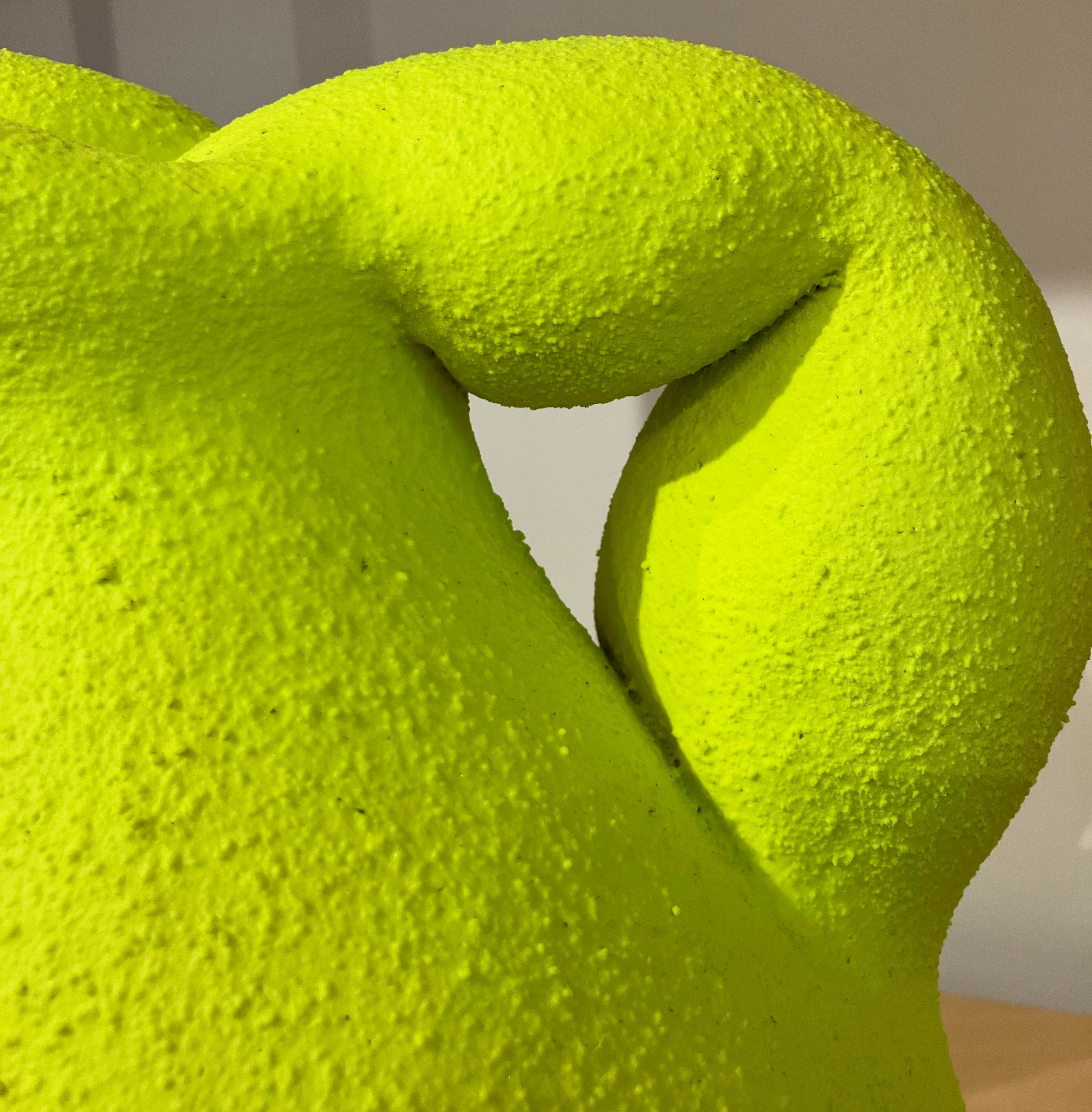 Contemporary Ceramic Sculpture with Brilliant Yellow Surface, Design, Mustardo For Sale 4