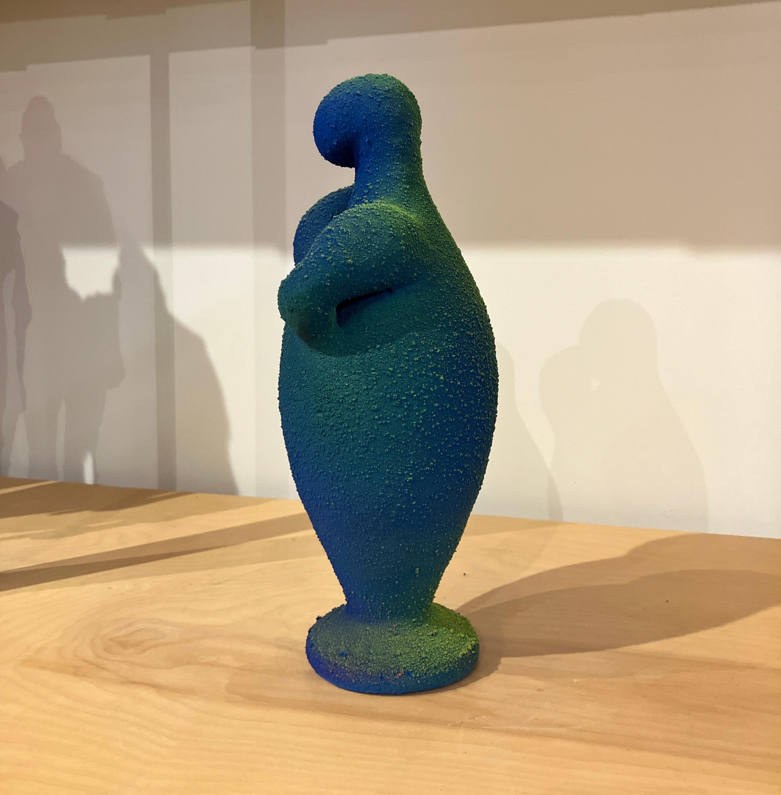 Contemporary Ceramic Sculpture with Pigmented PVC Surface, Design, Mixed Media For Sale 2