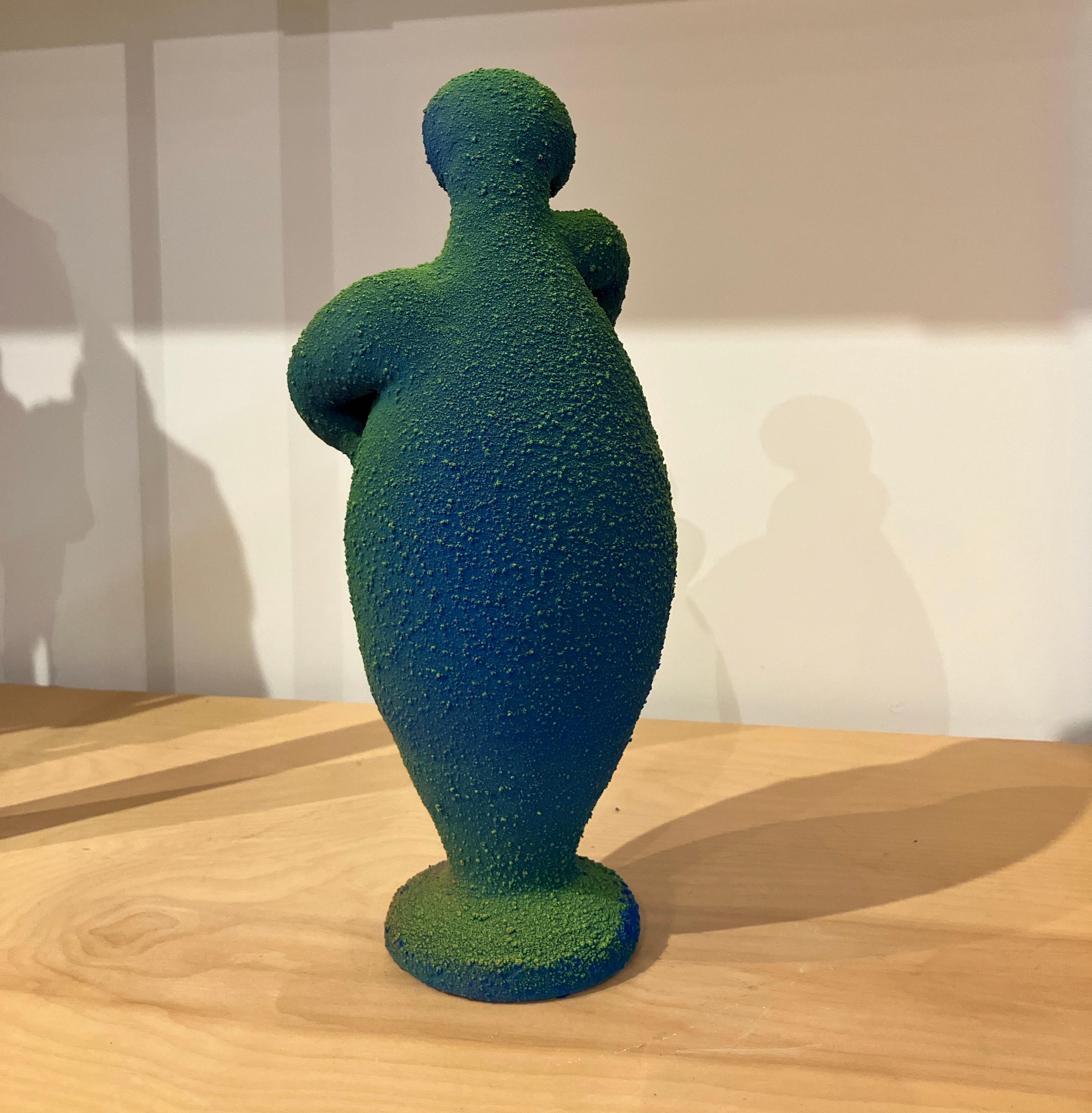 Contemporary Ceramic Sculpture with Pigmented PVC Surface, Design, Mixed Media For Sale 3