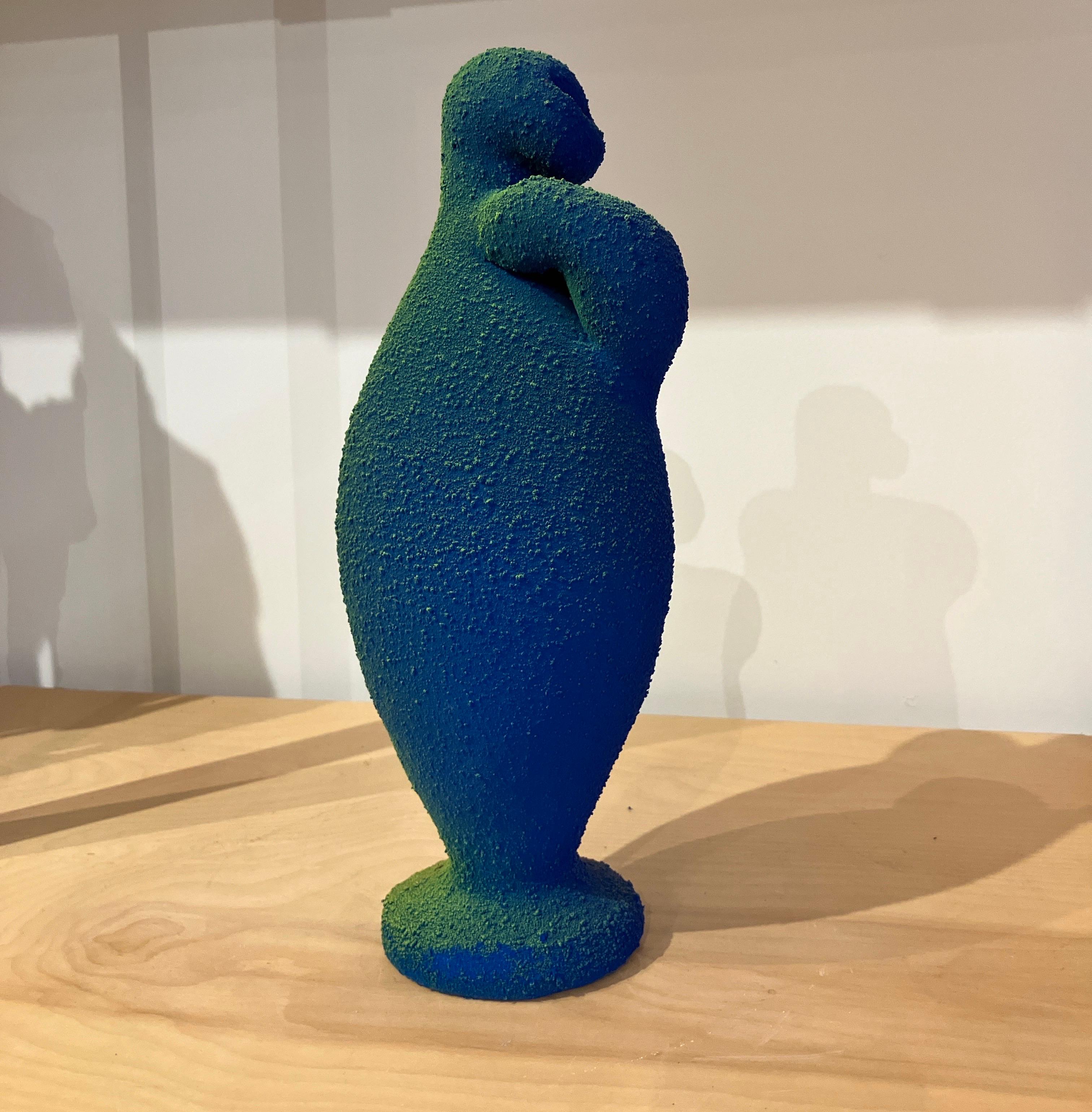 Contemporary Ceramic Sculpture with Pigmented PVC Surface, Design, Mixed Media For Sale 4