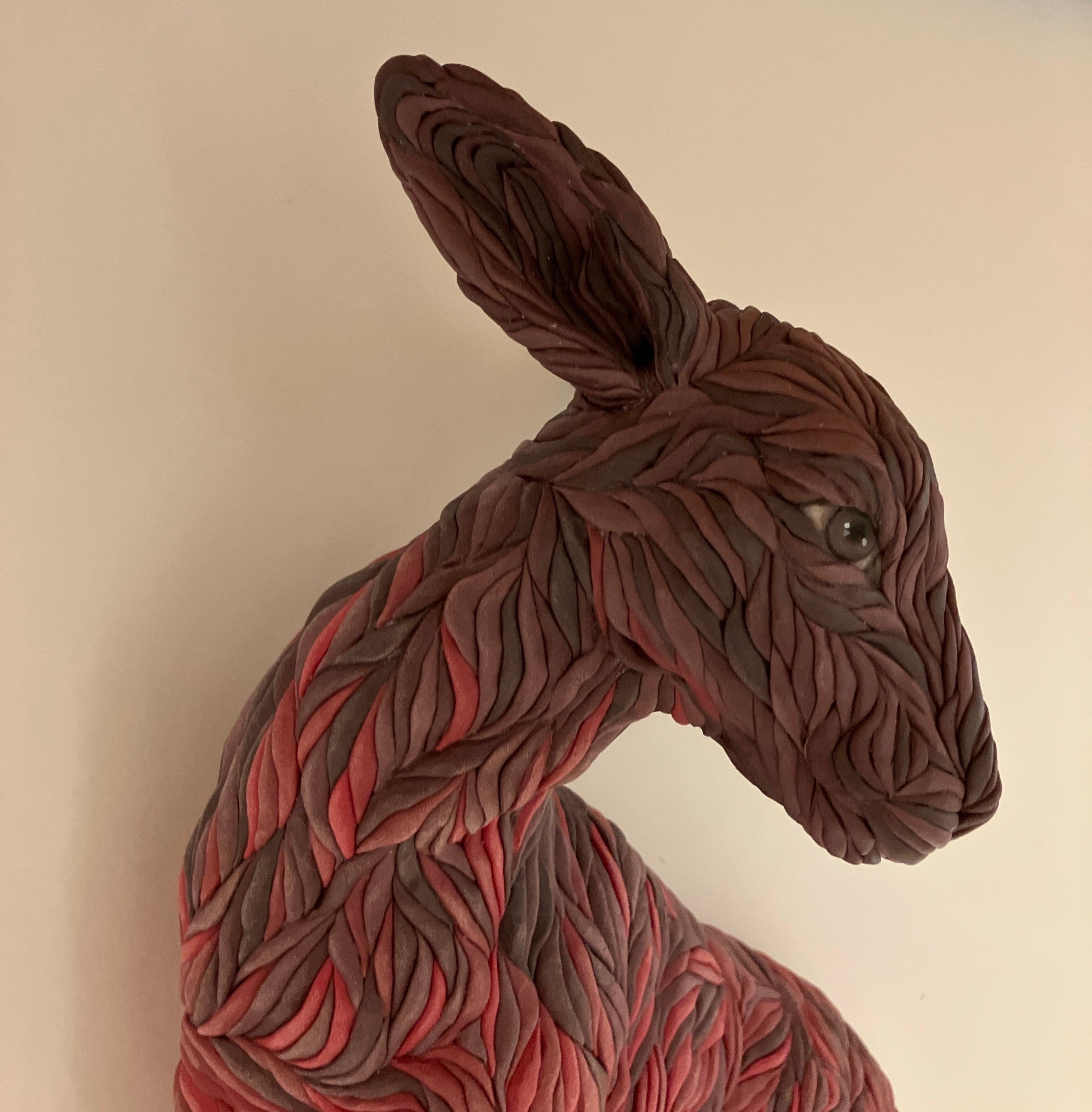 « Nostos », sculpture murale en céramique, porcelaine colorée, animal, figuratif en vente 4