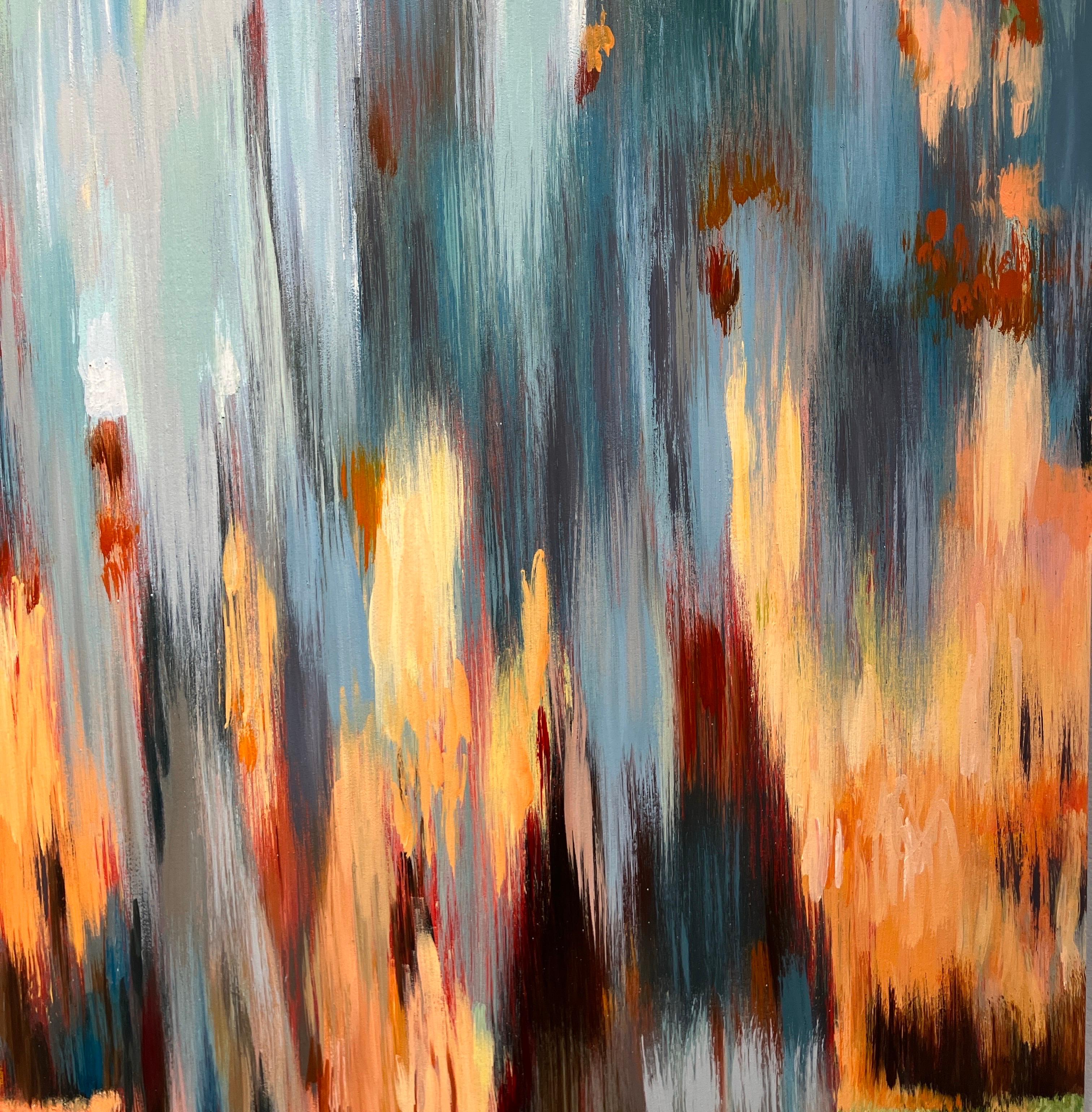 Impressionist Style Landscape Painting, Swamp, Water, Oil on Panel, Jill Hackney For Sale 5