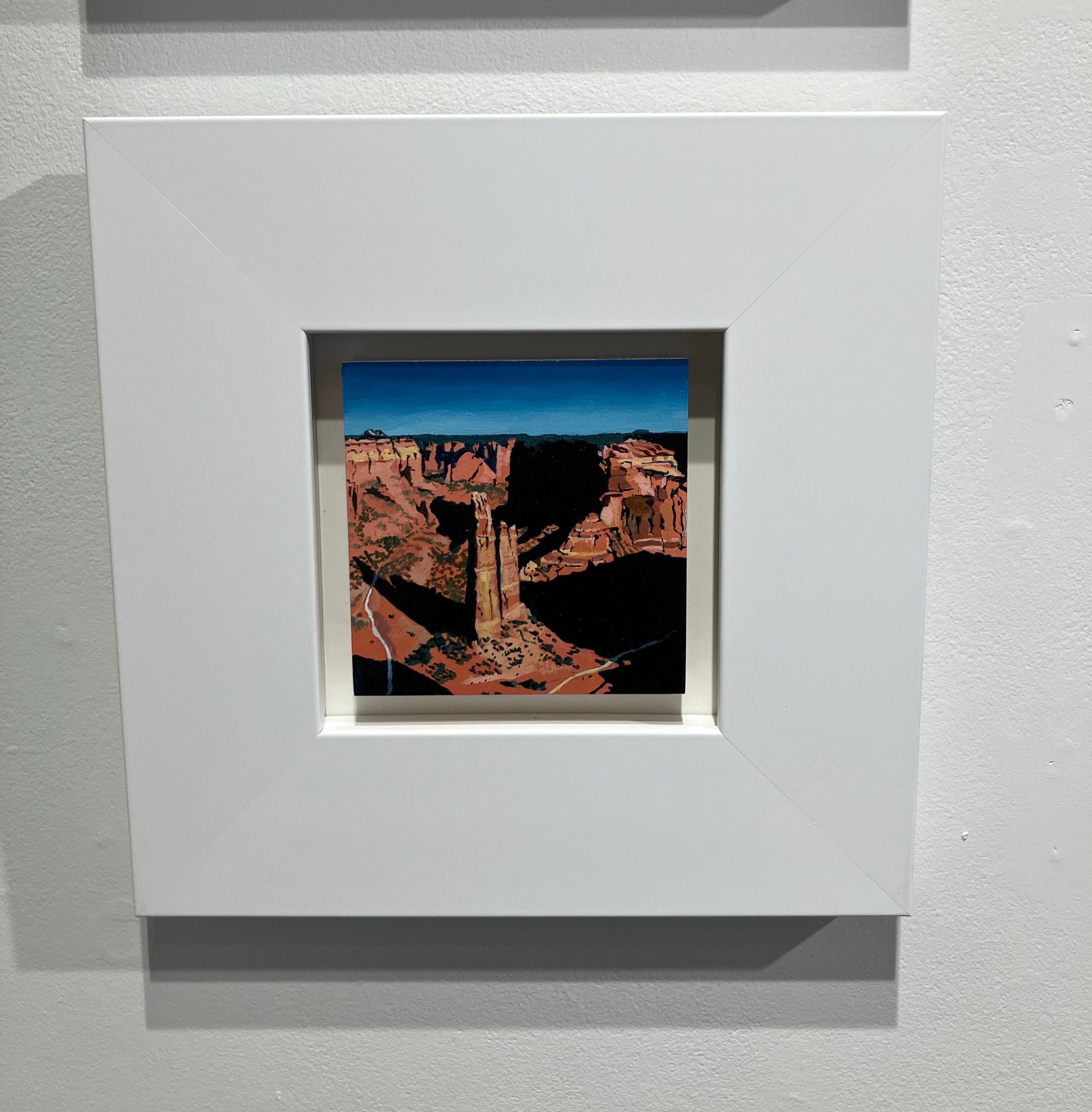 Small Scale Landscape Oil Painting on Panel, Framed, Earth Tones, Steve Cope For Sale 1