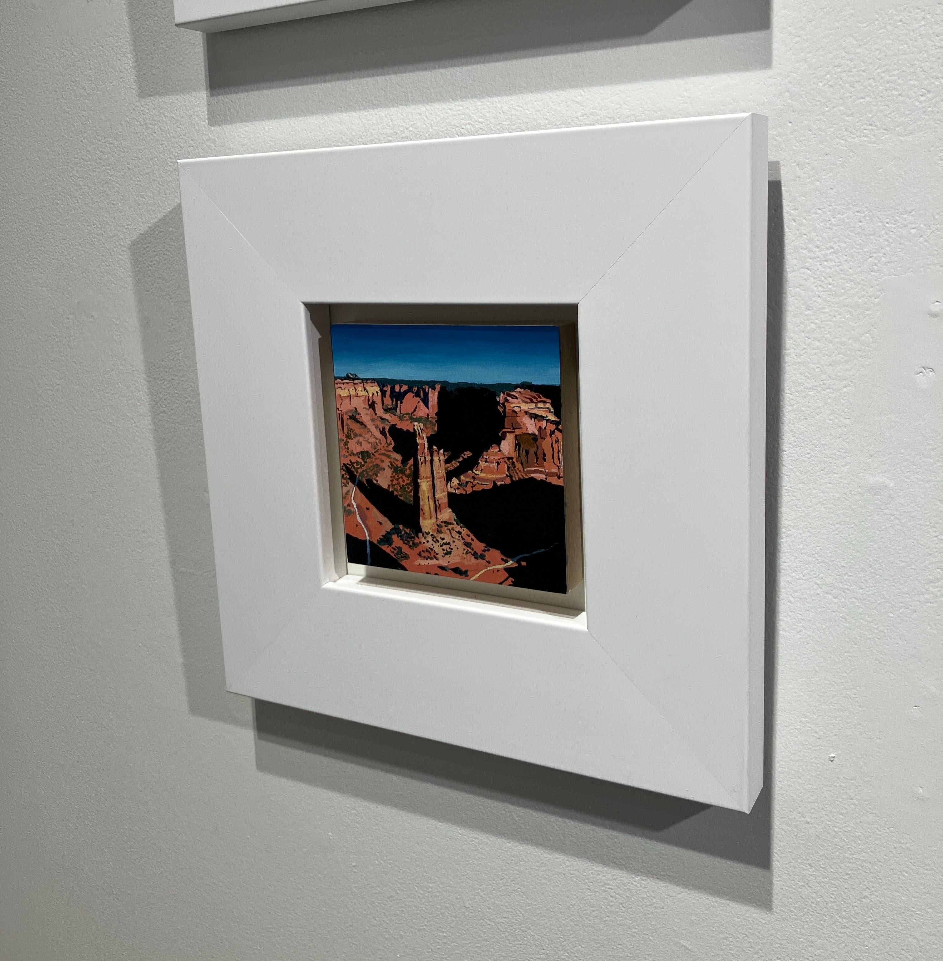 Small Scale Landscape Oil Painting on Panel, Framed, Earth Tones, Steve Cope For Sale 2