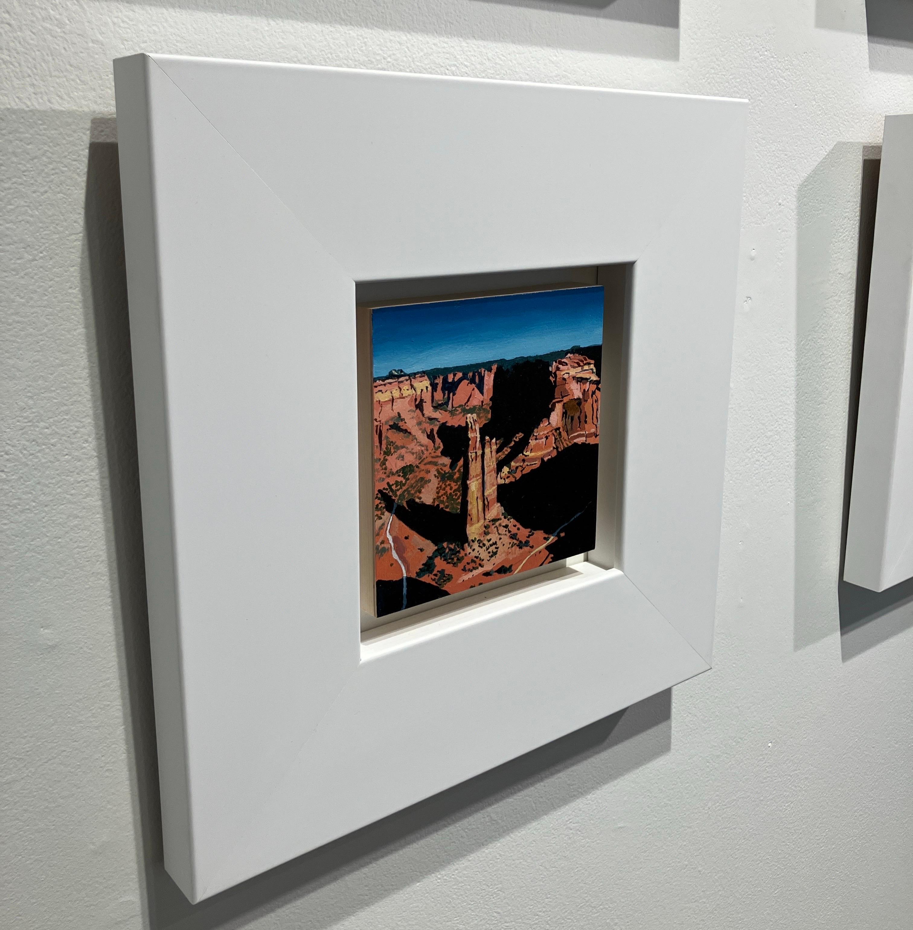 Small Scale Landscape Oil Painting on Panel, Framed, Earth Tones, Steve Cope For Sale 3