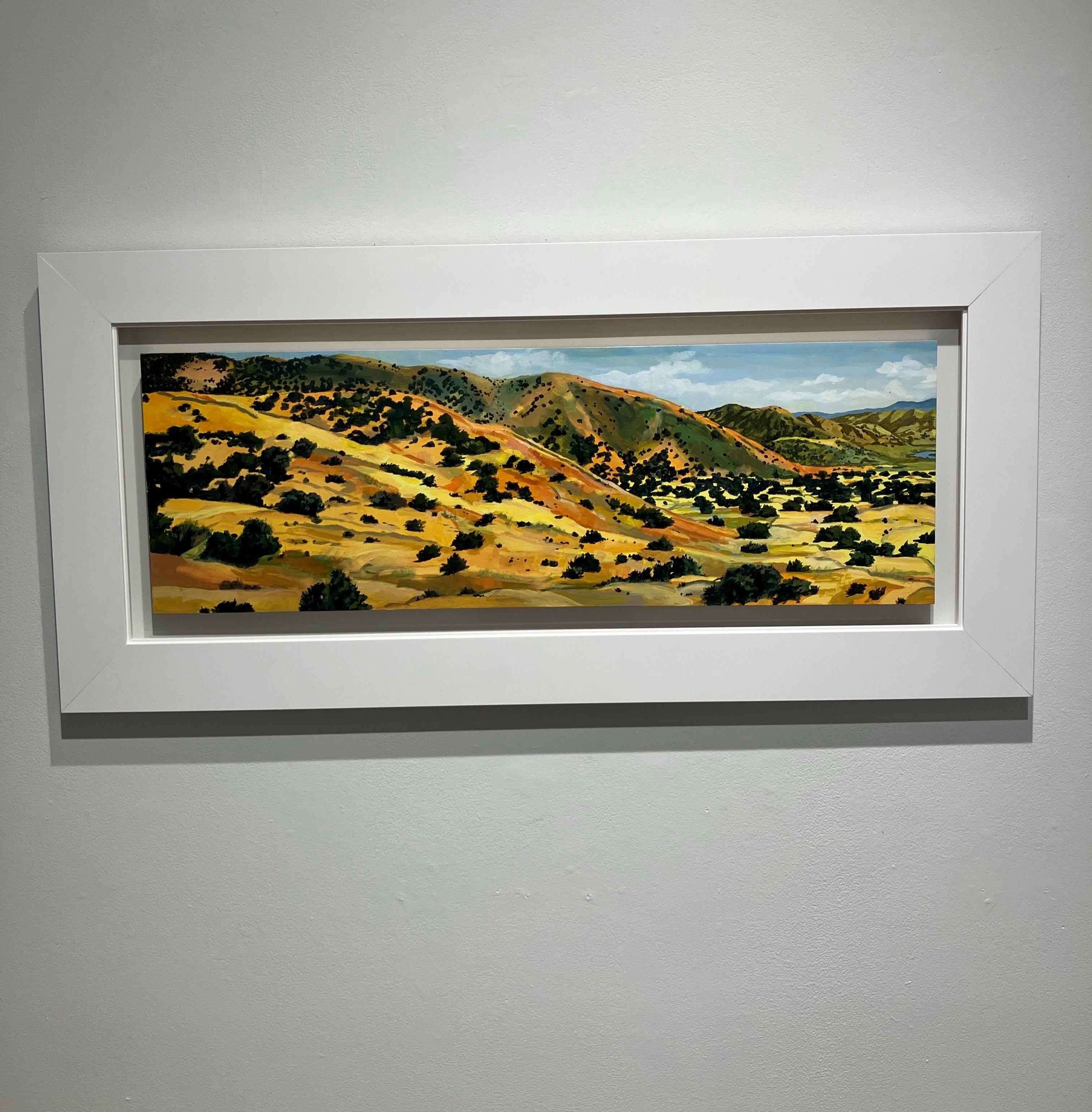 Horizontal Landscape Oil Painting on Panel, Framed, Earth Tones, Steve Cope For Sale 1