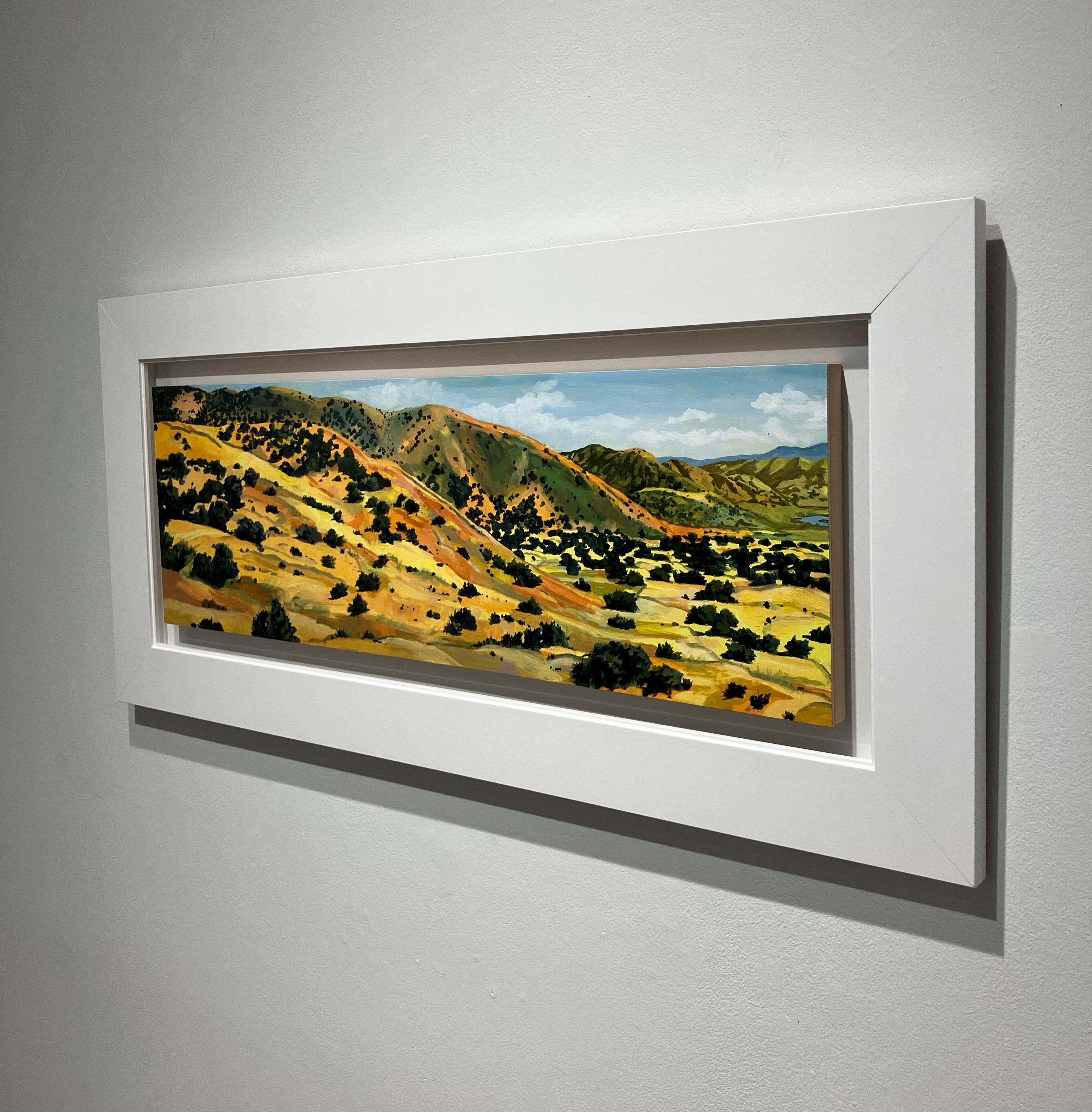 Horizontal Landscape Oil Painting on Panel, Framed, Earth Tones, Steve Cope For Sale 2