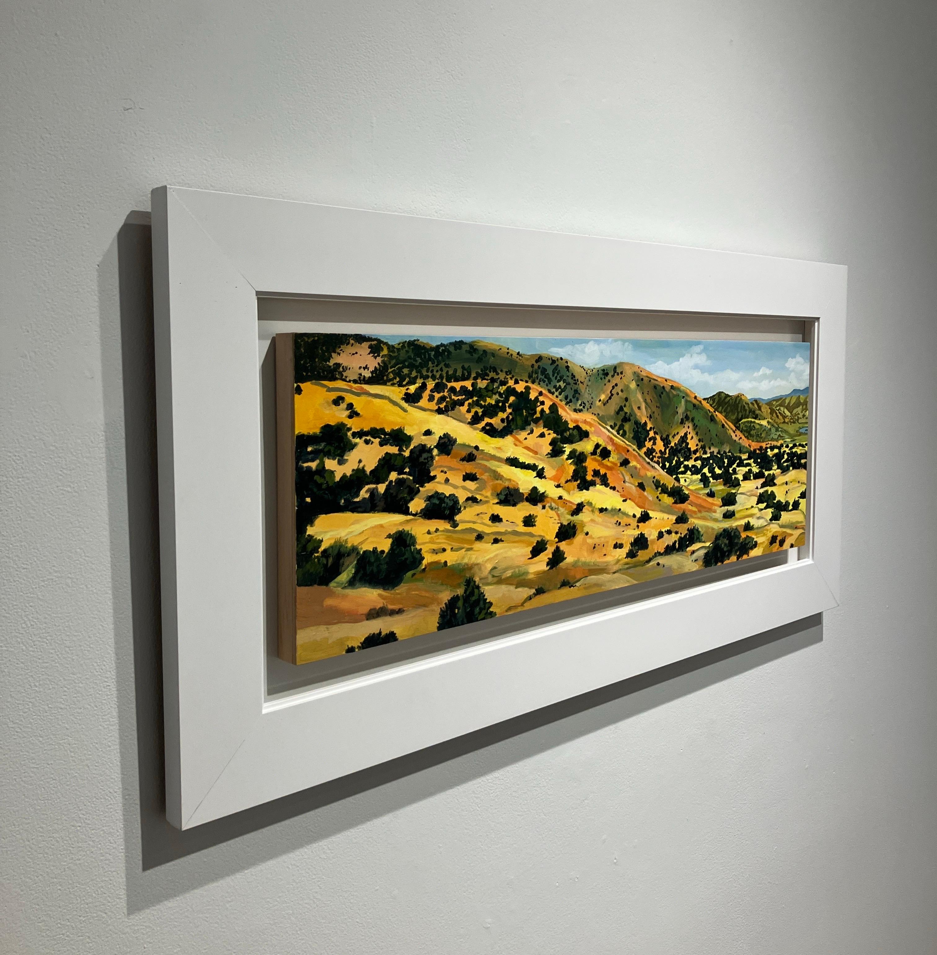 Horizontal Landscape Oil Painting on Panel, Framed, Earth Tones, Steve Cope For Sale 3