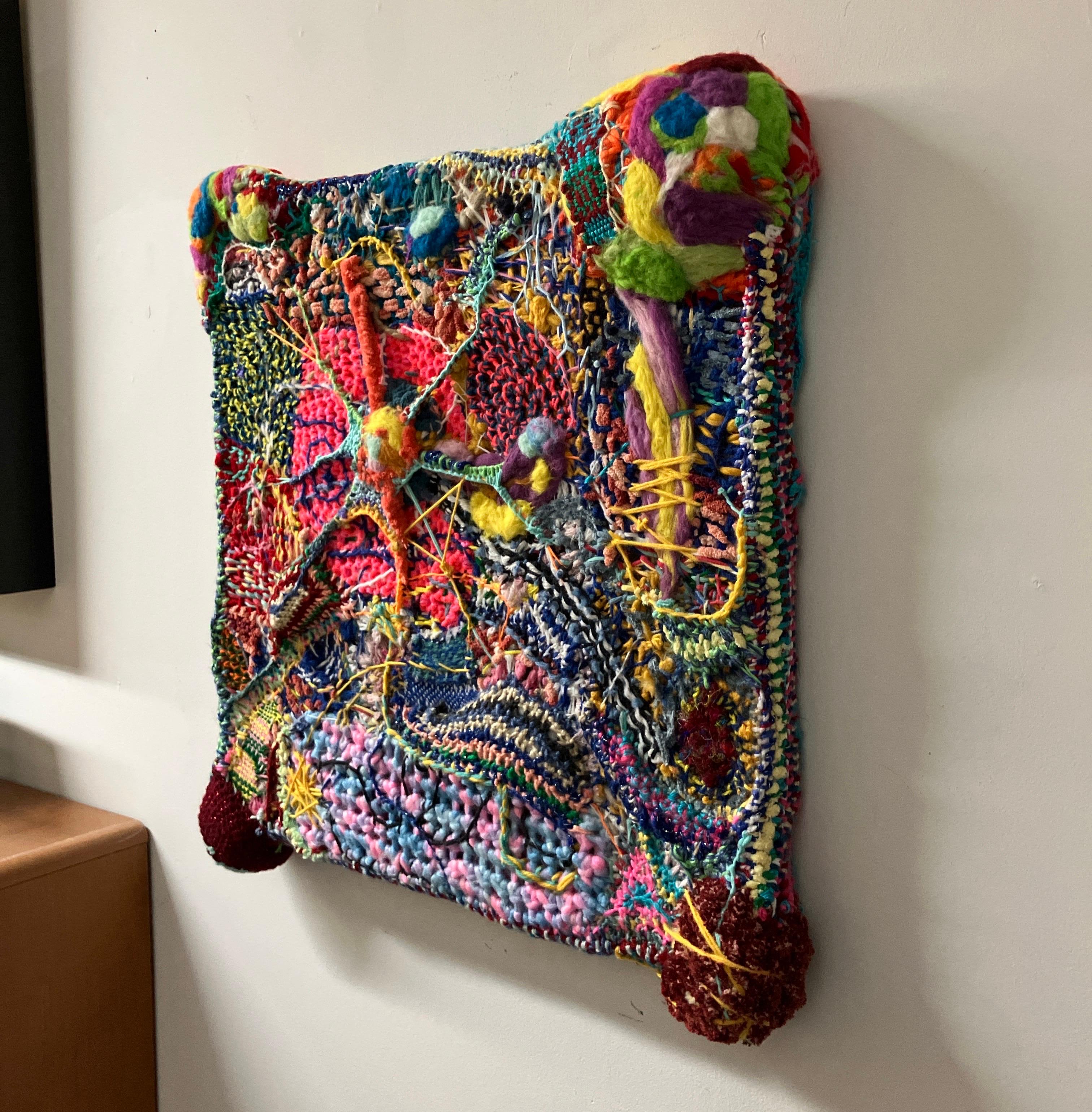 Contemporary Stretched Fiber 2D Wall Hanging, Crocheted, Woven, Felted, Meyer

Groot Foundation Honorable Mention Recipient 2025

