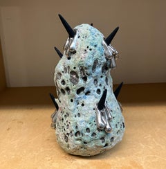 "Moon Wobble", Contemporary, Abstract, Ceramic, Sculpture, Mixed Media, Luster