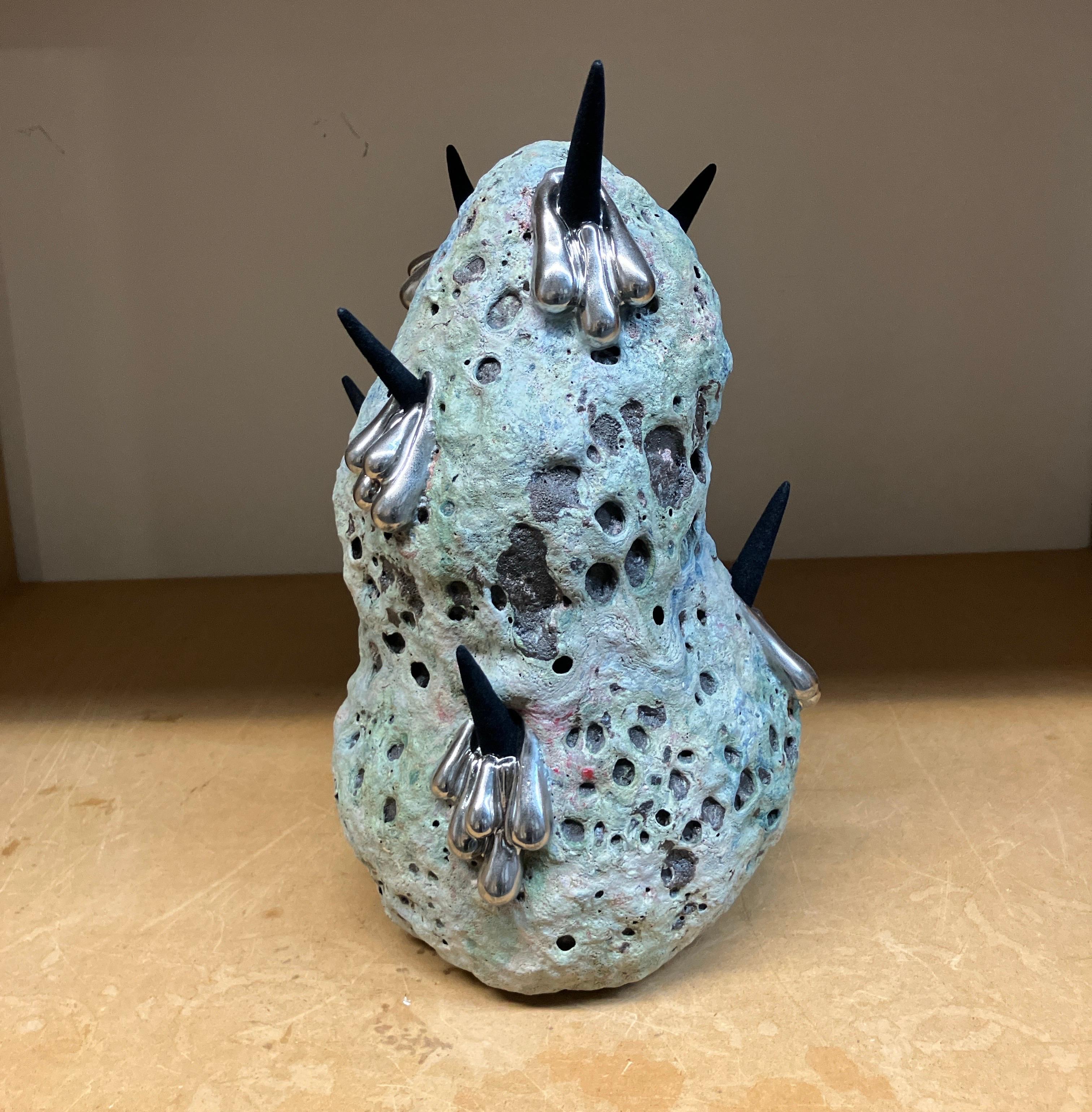	“My work reflects on experiences of transformation, alchemy and the sublime, manifesting in sculptures that undulate between soft and hard, alive and static, real and imagined. These works shape-shift, oscillating between abstraction, flora, fauna