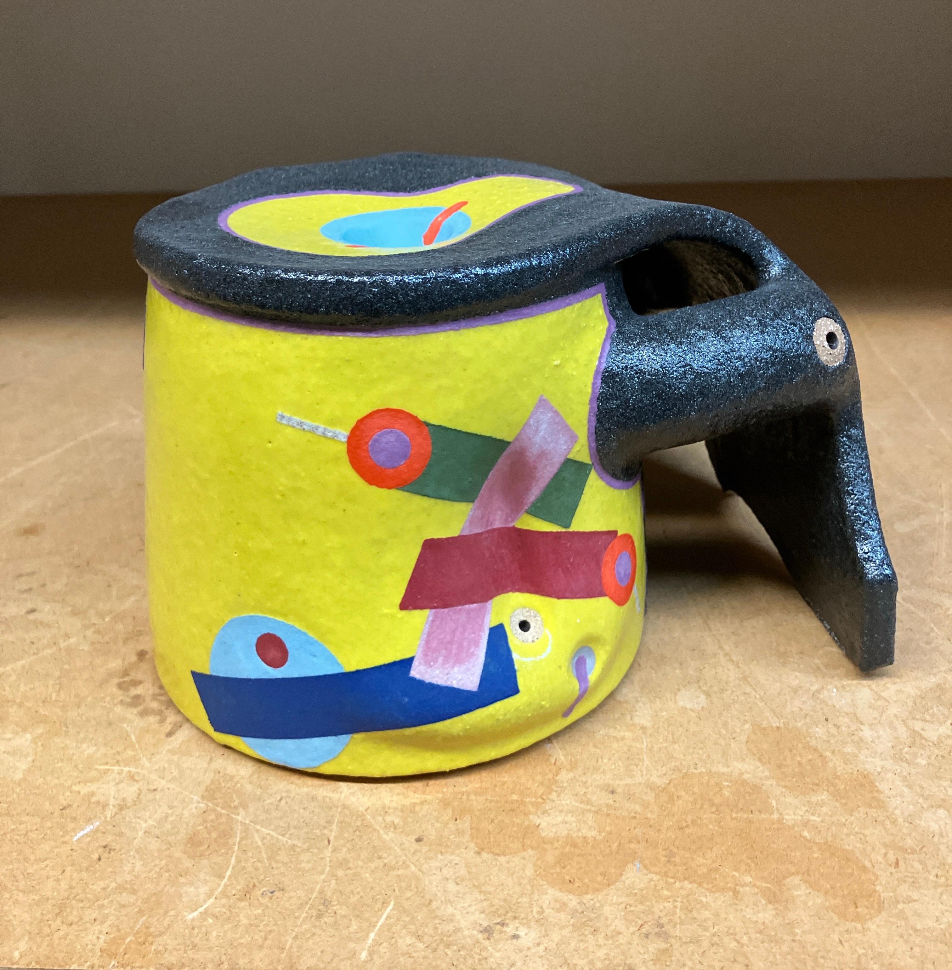 Contemporary Ceramic Sculpture, Colorful Glaze, Stoneware, Design, Yellow

José Sierra  is a self-taught artist and ceramicist, born in Mérida, Venezuela in 1975. His work draws inspiration from his  heritage, along with pre-Hispanic art, East Asian