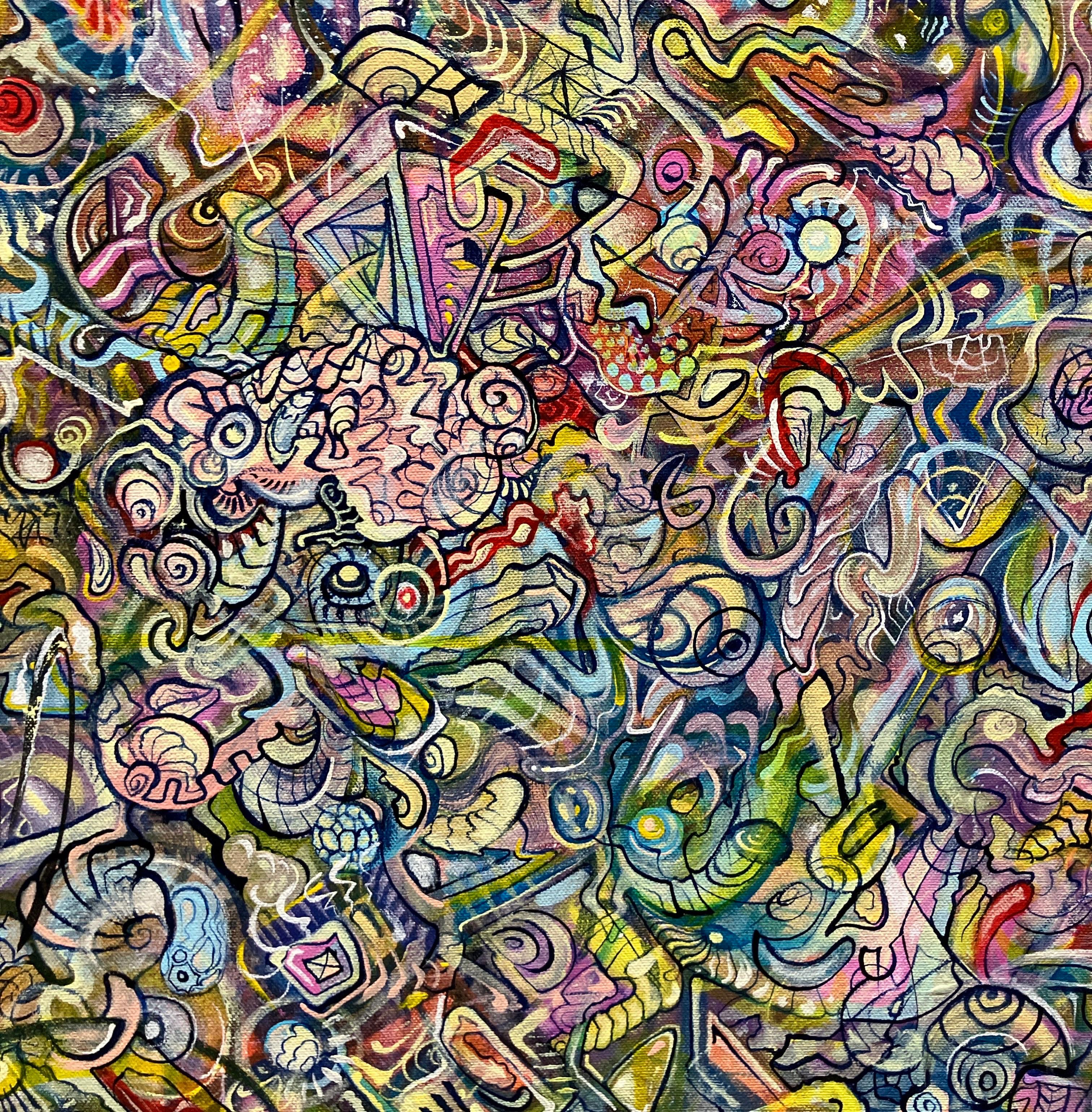 The God Who Remains Hidden, Ethan Meyer, 2019, Psychedelic Abstract Painting For Sale 7