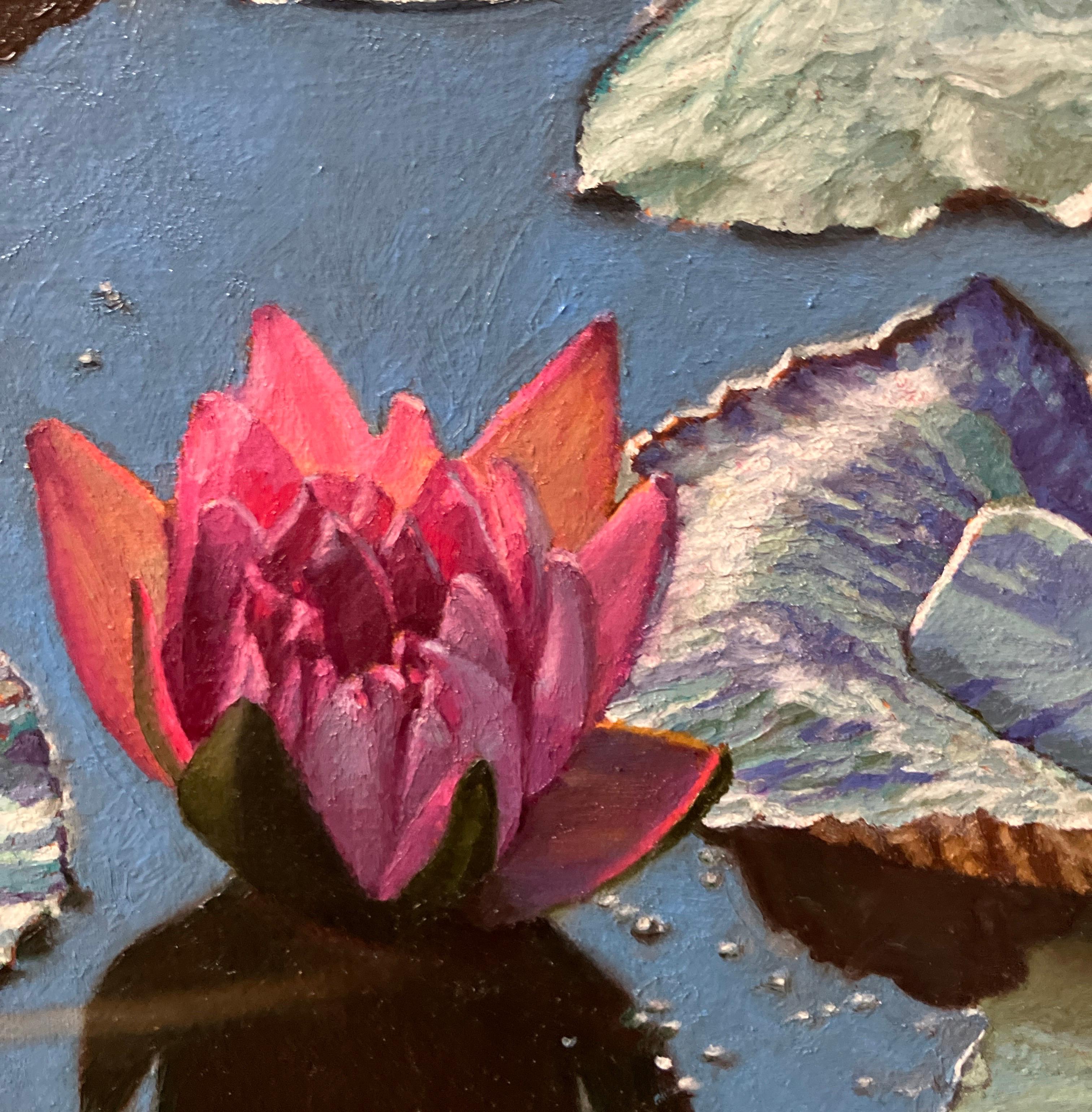 Lilien in weichem Licht, Jeffrey Vaughn, 2020, gerahmtes Ölgemälde auf Leinwand im Angebot 5