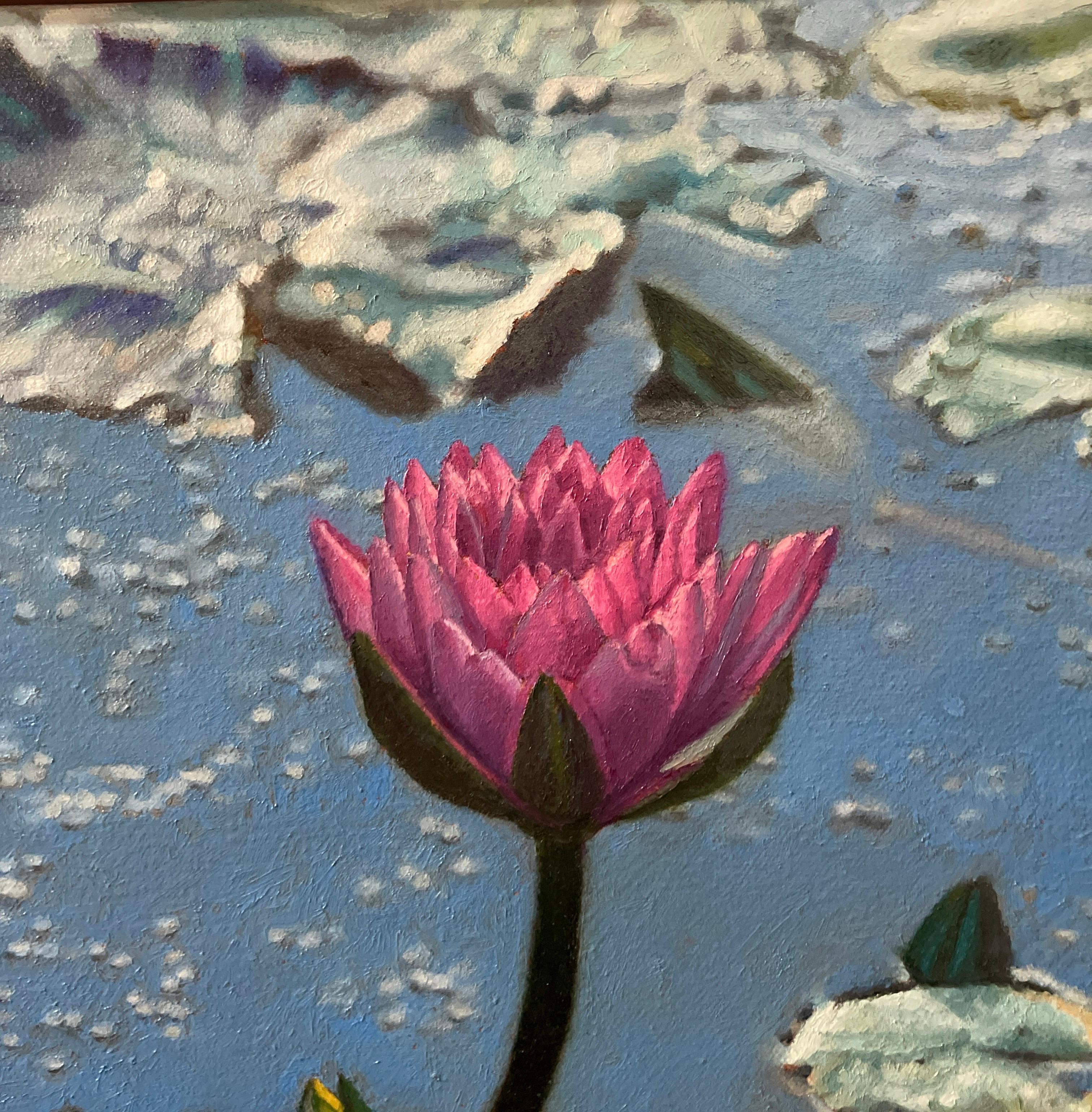 Lilien in weichem Licht, Jeffrey Vaughn, 2020, gerahmtes Ölgemälde auf Leinwand im Angebot 6