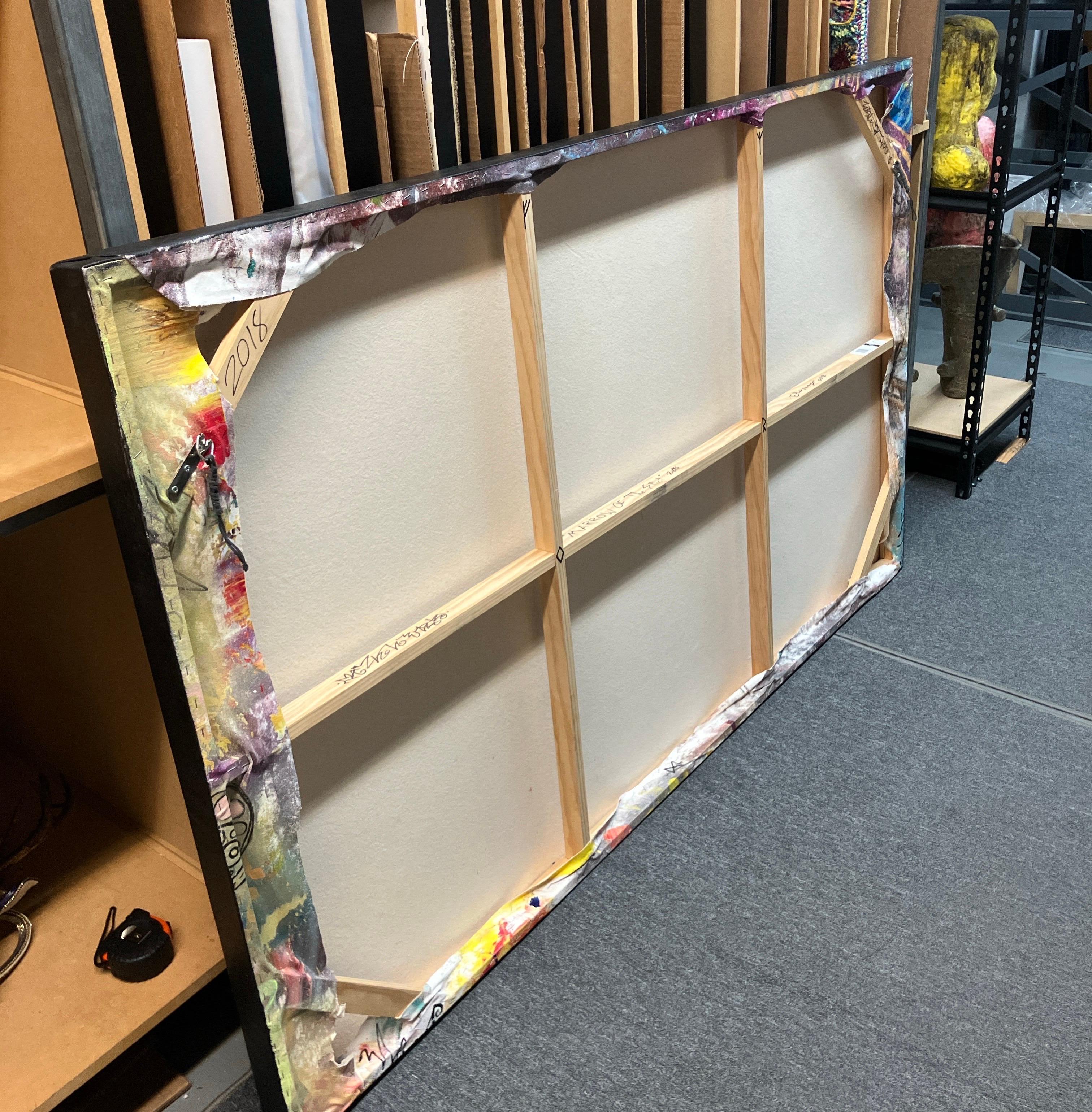 Marrow of the Spirit, Ethan Meyer, 2018, grande peinture abstraite psychédélique en vente 10