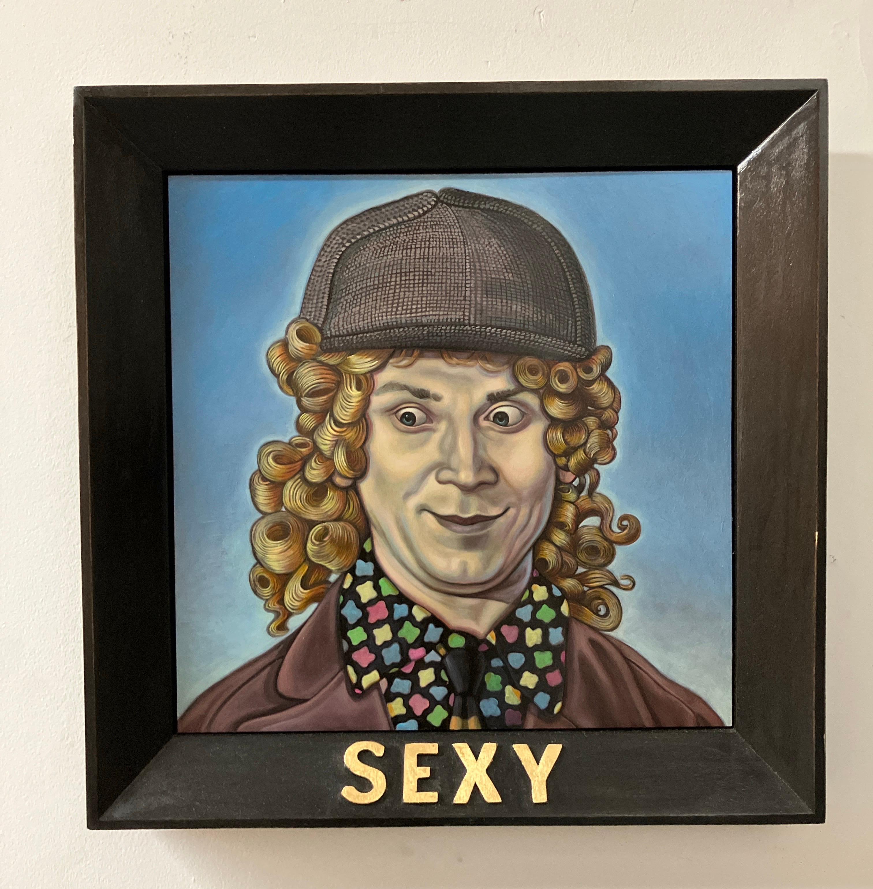 Sexy, Jed Jackson, 2011, Porträt, Ölgemälde auf Kupferplatte, gerahmt im Angebot 3