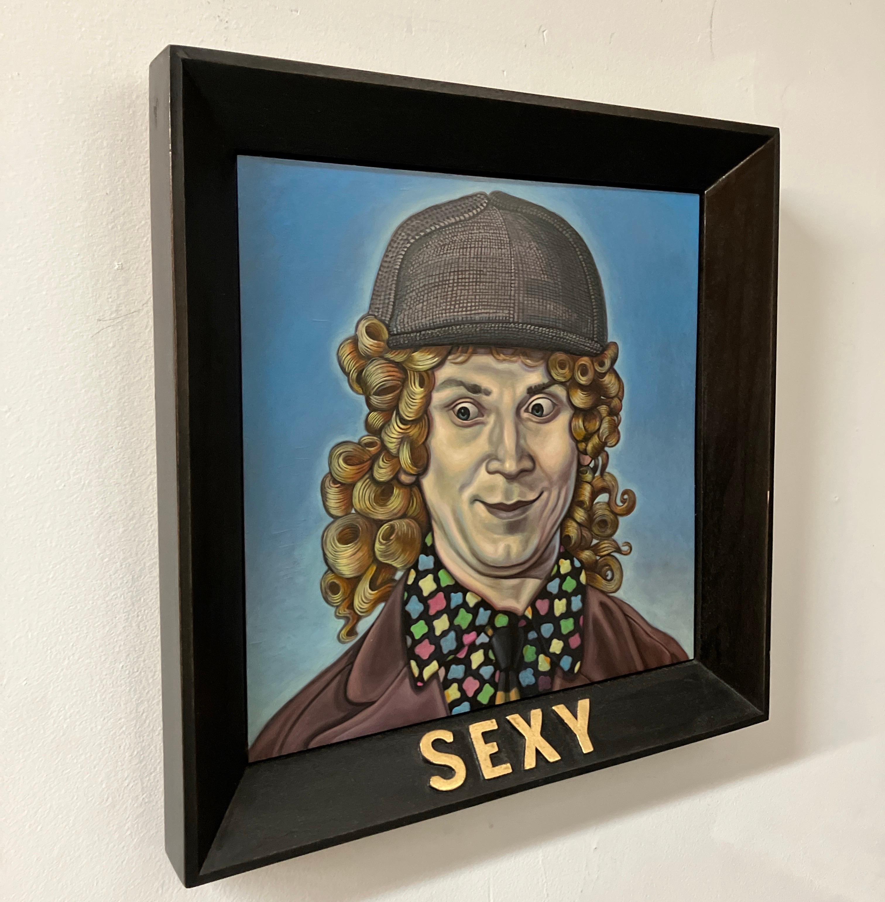 Sexy, Jed Jackson, 2011, Porträt, Ölgemälde auf Kupferplatte, gerahmt im Angebot 4