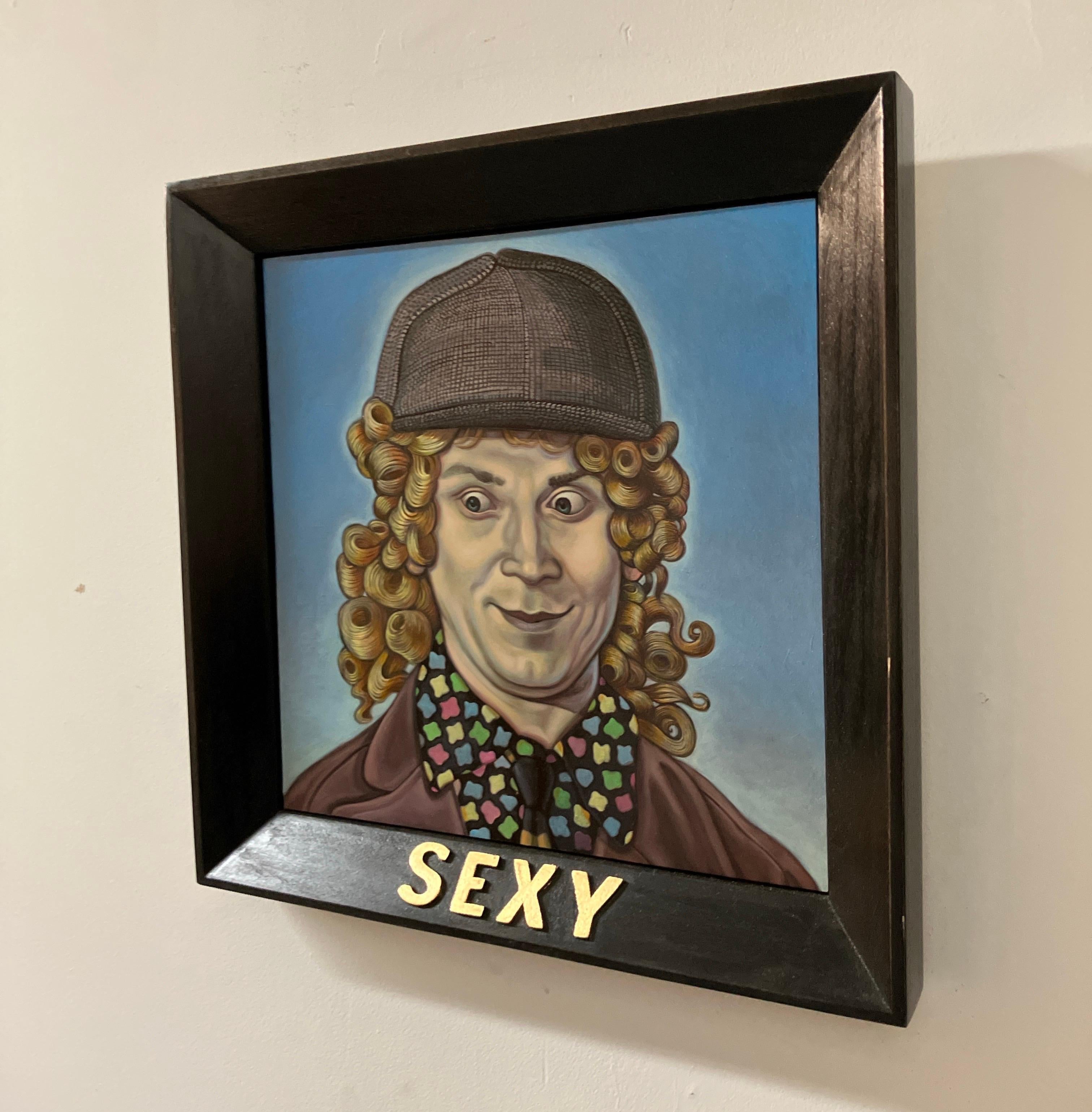 Sexy, Jed Jackson, 2011, Porträt, Ölgemälde auf Kupferplatte, gerahmt im Angebot 5