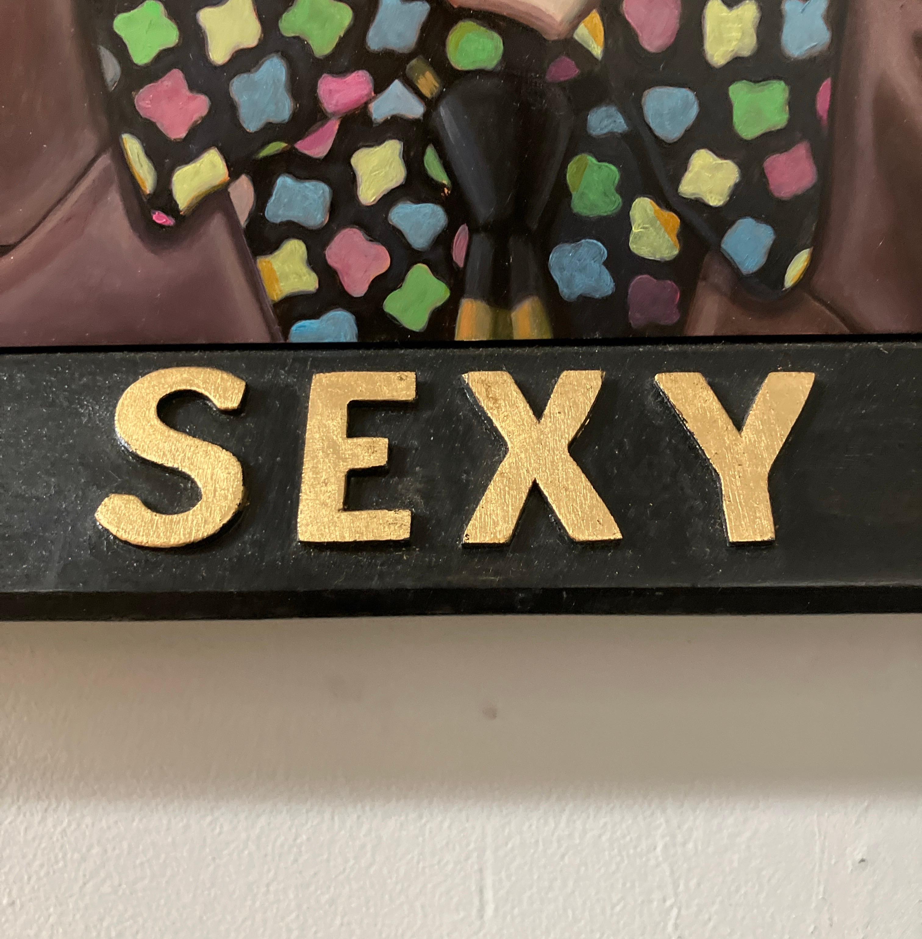 Sexy, Jed Jackson, 2011, Porträt, Ölgemälde auf Kupferplatte, gerahmt im Angebot 6