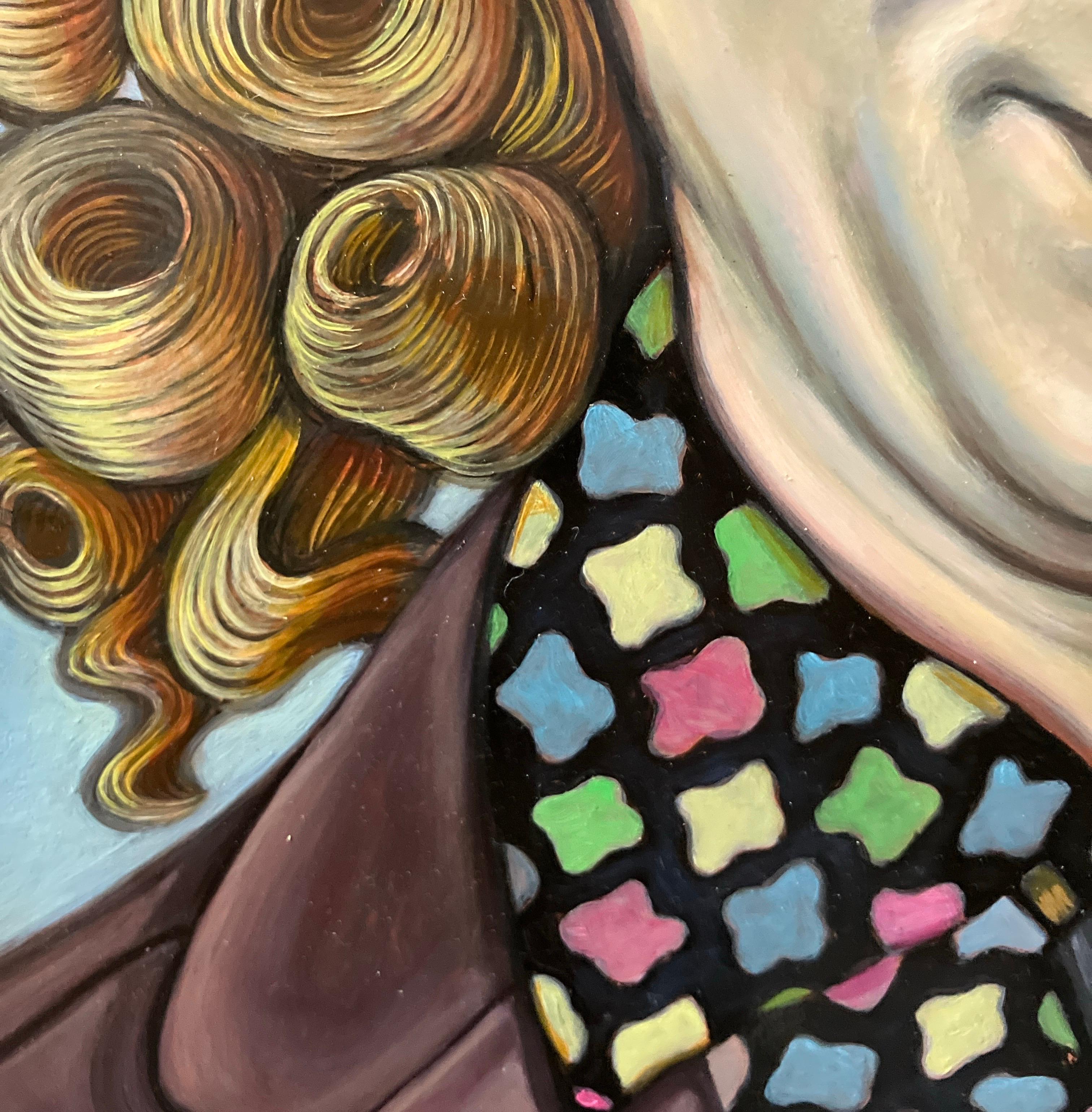 Sexy, Jed Jackson, 2011, Porträt, Ölgemälde auf Kupferplatte, gerahmt im Angebot 7