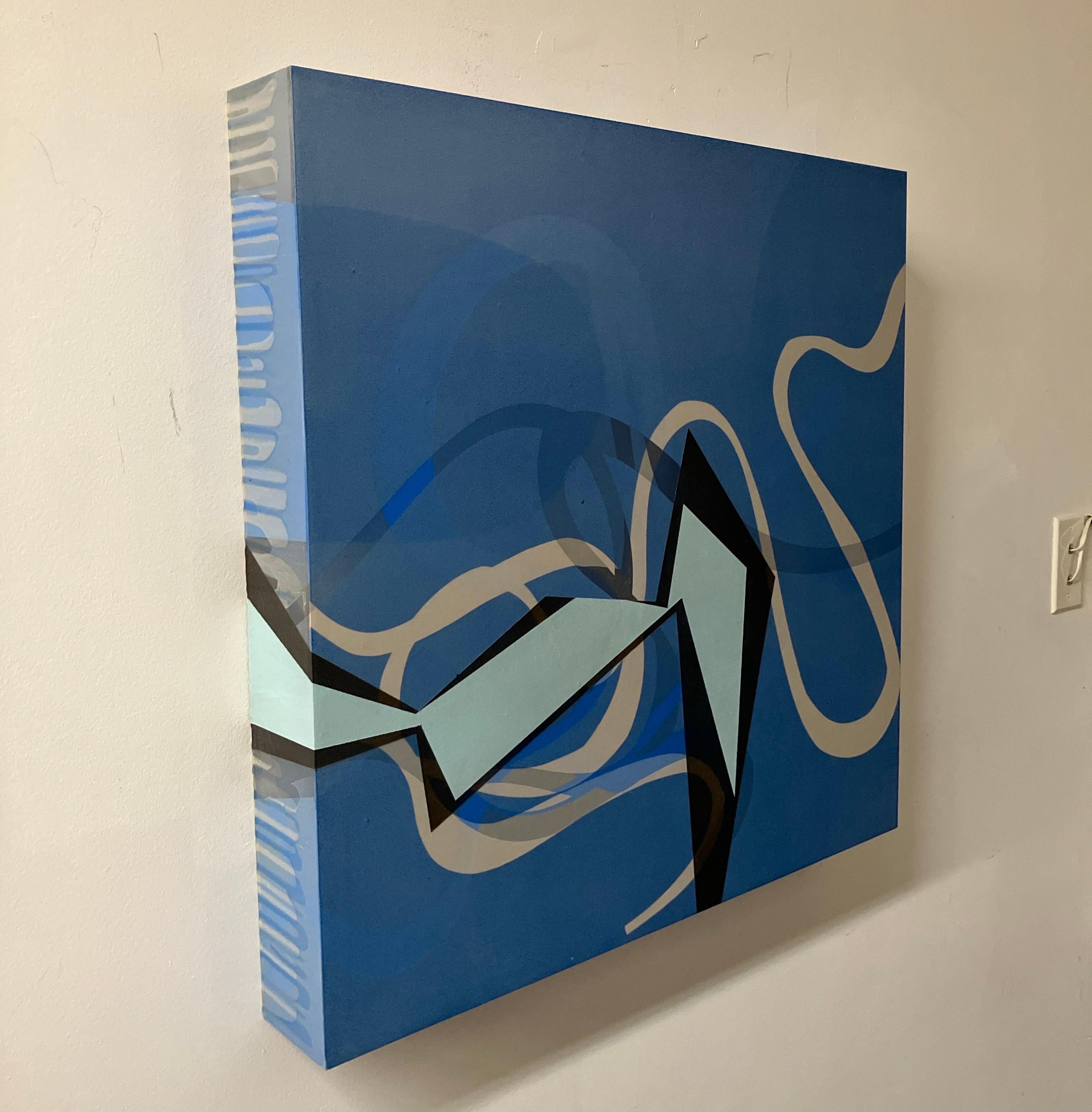 Words Cannot Express, Ron Johnson, 2021, panneau acrylique, peinture coulée, abstrait en vente 5