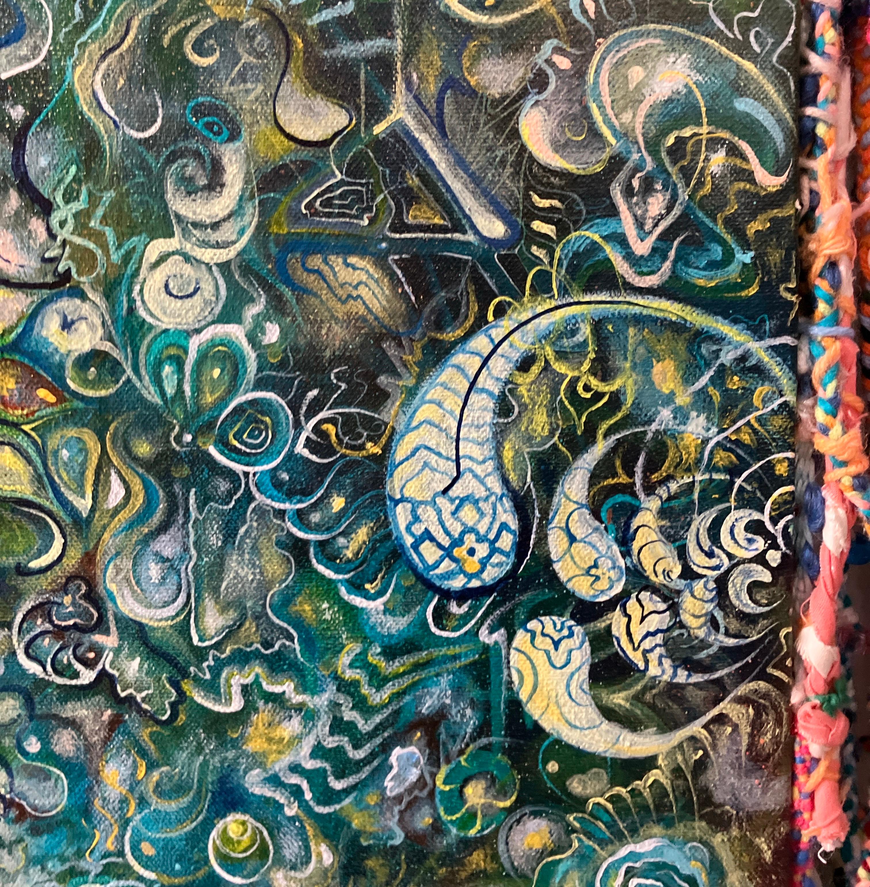 ((((())))) by Ethan Meyer, 2020, Pintura abstracta de colores en técnica mixta, Lienzo en venta 6