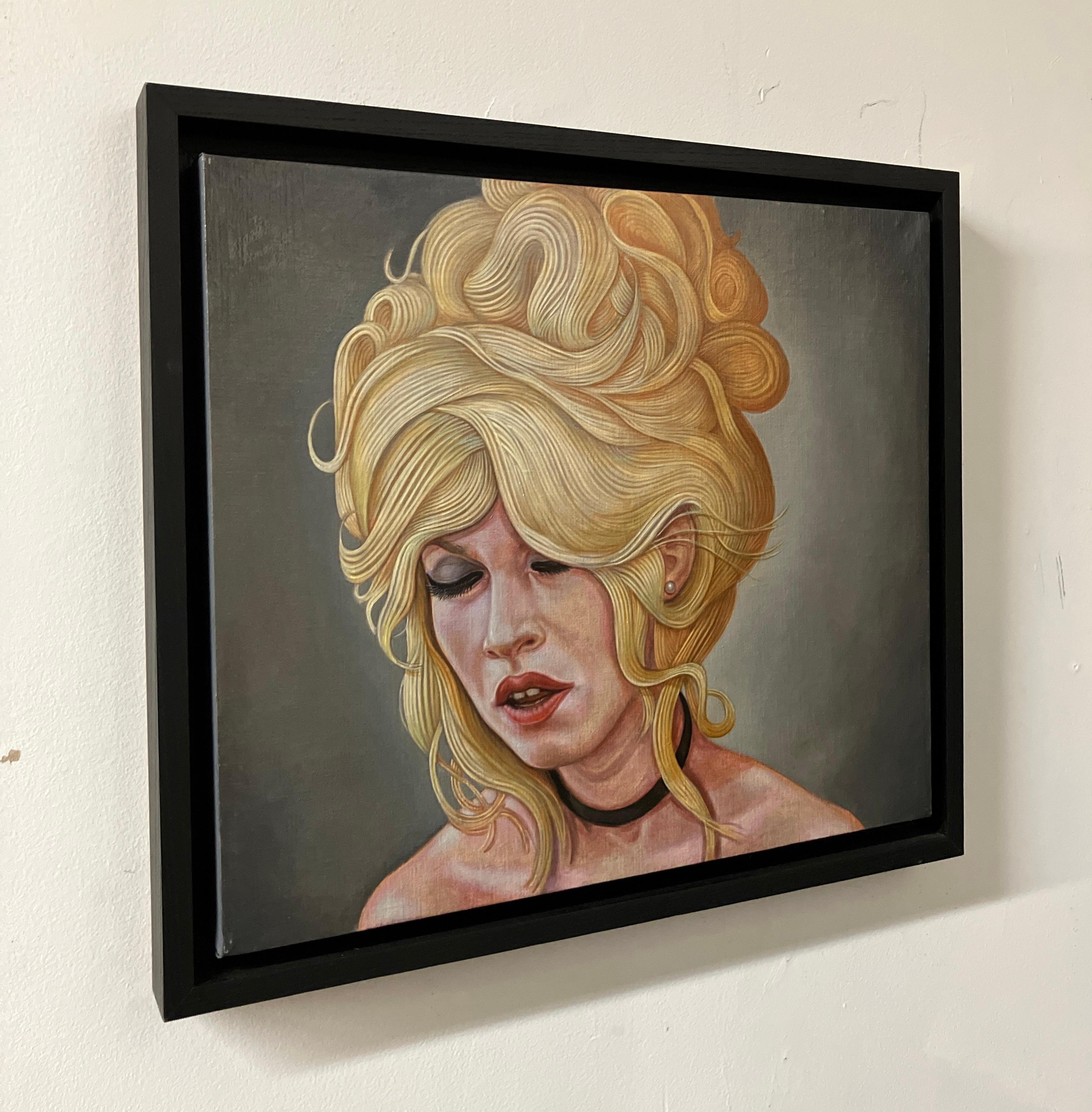 Contemporary Portrait Painting, Oil on Linen, BB Dreaming, Jed Jackson, Realism For Sale 1