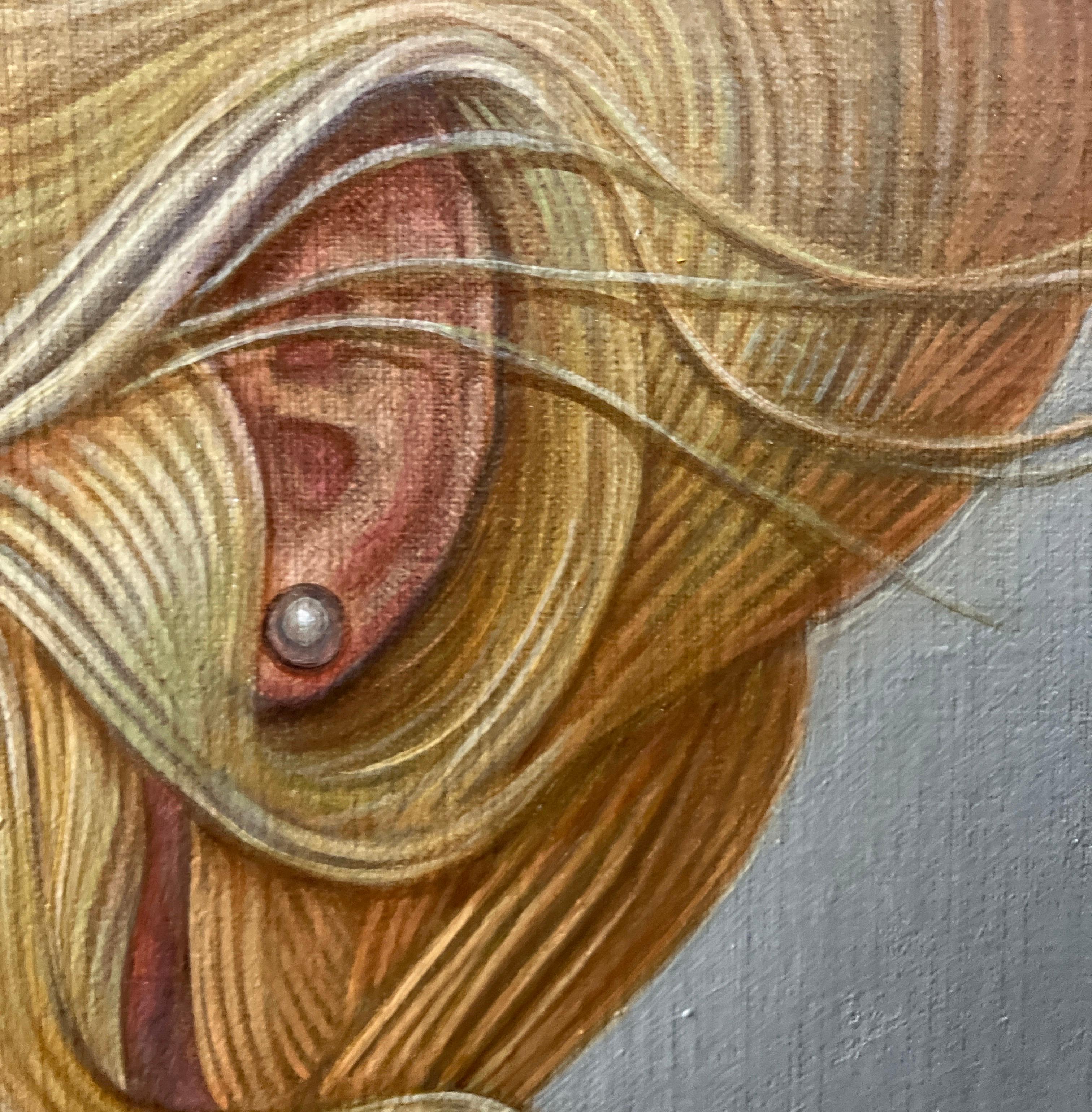 Contemporary Portrait Painting, Oil on Linen, BB Dreaming, Jed Jackson, Realism For Sale 5