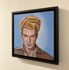"L'uomo più bello", Pittura a olio contemporanea su rame, Ritratto