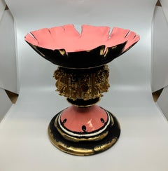 "Grail with Distress #2", Earthenware, Gold Luster, Paint, Ceramic, Glaze