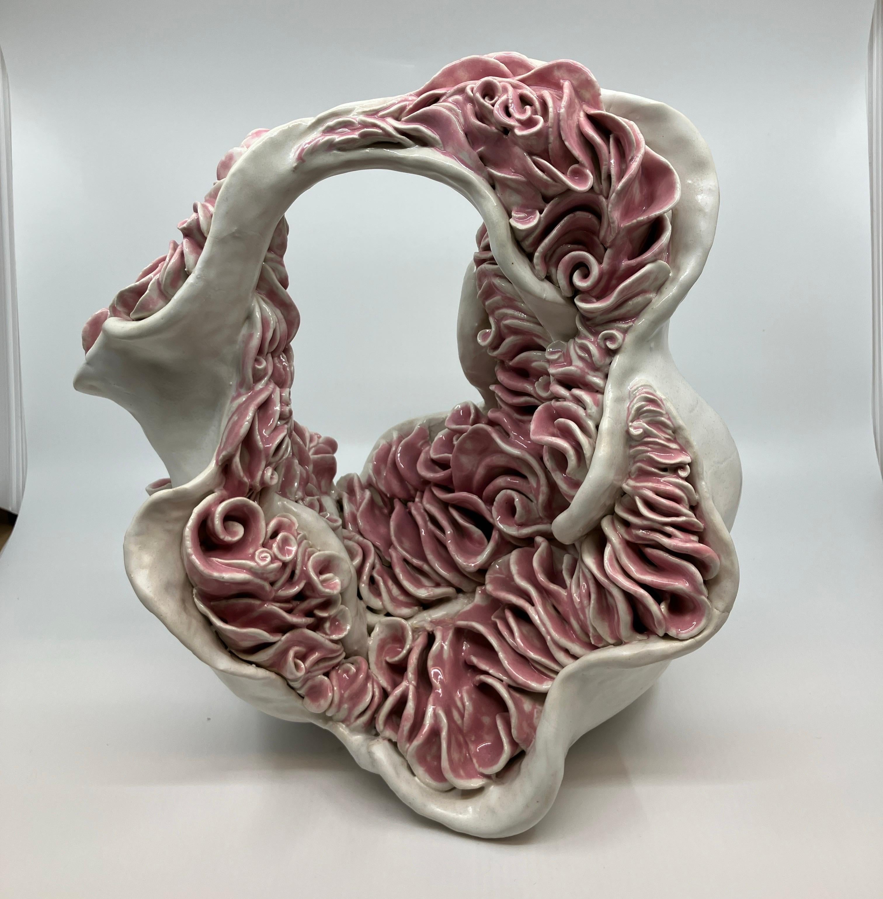 Chakra 1, Aya Mori, 2018, sculpture abstraite en céramique, composition organique, glaçure en vente 4