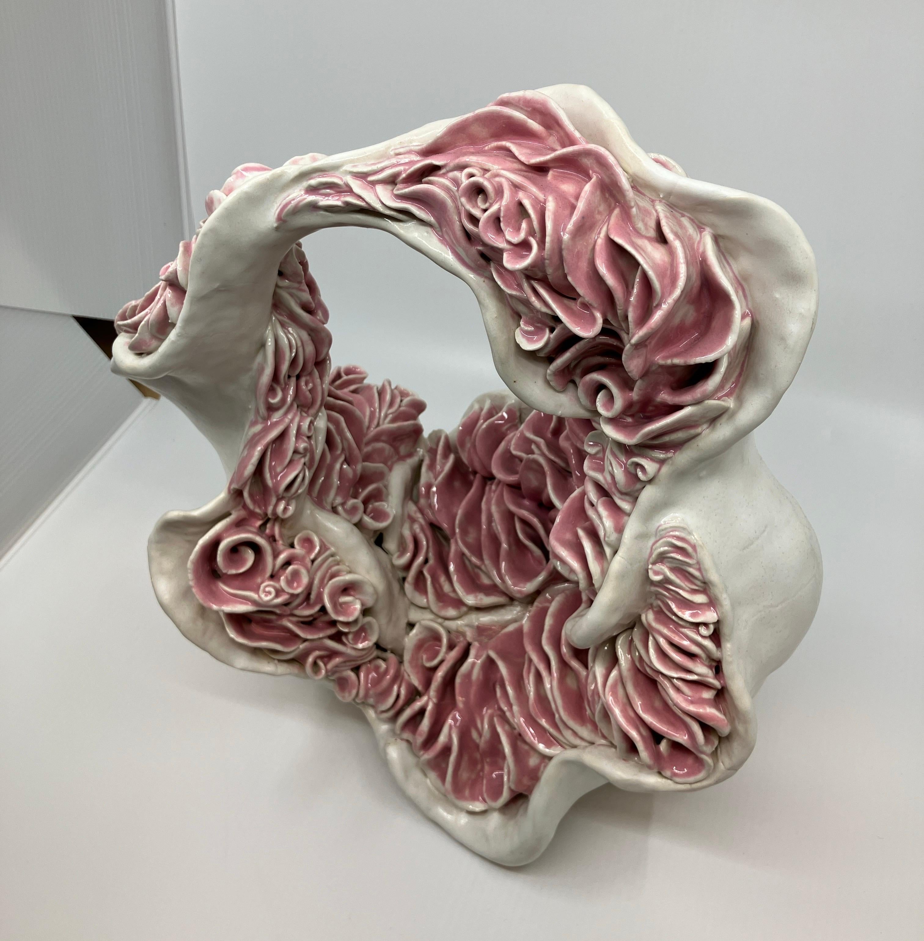 Chakra 1, Aya Mori, 2018, sculpture abstraite en céramique, composition organique, glaçure en vente 6