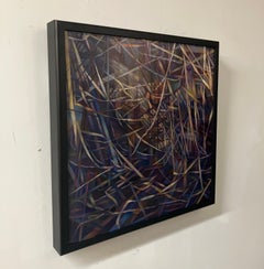 "Ribbons and Ruins",  Contemporary, Abstract, Oil Painting, on Canvas, Framed