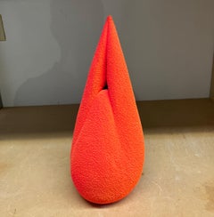 « Pichet orange n° 3 », contemporain, céramique, techniques mixtes, sculpture