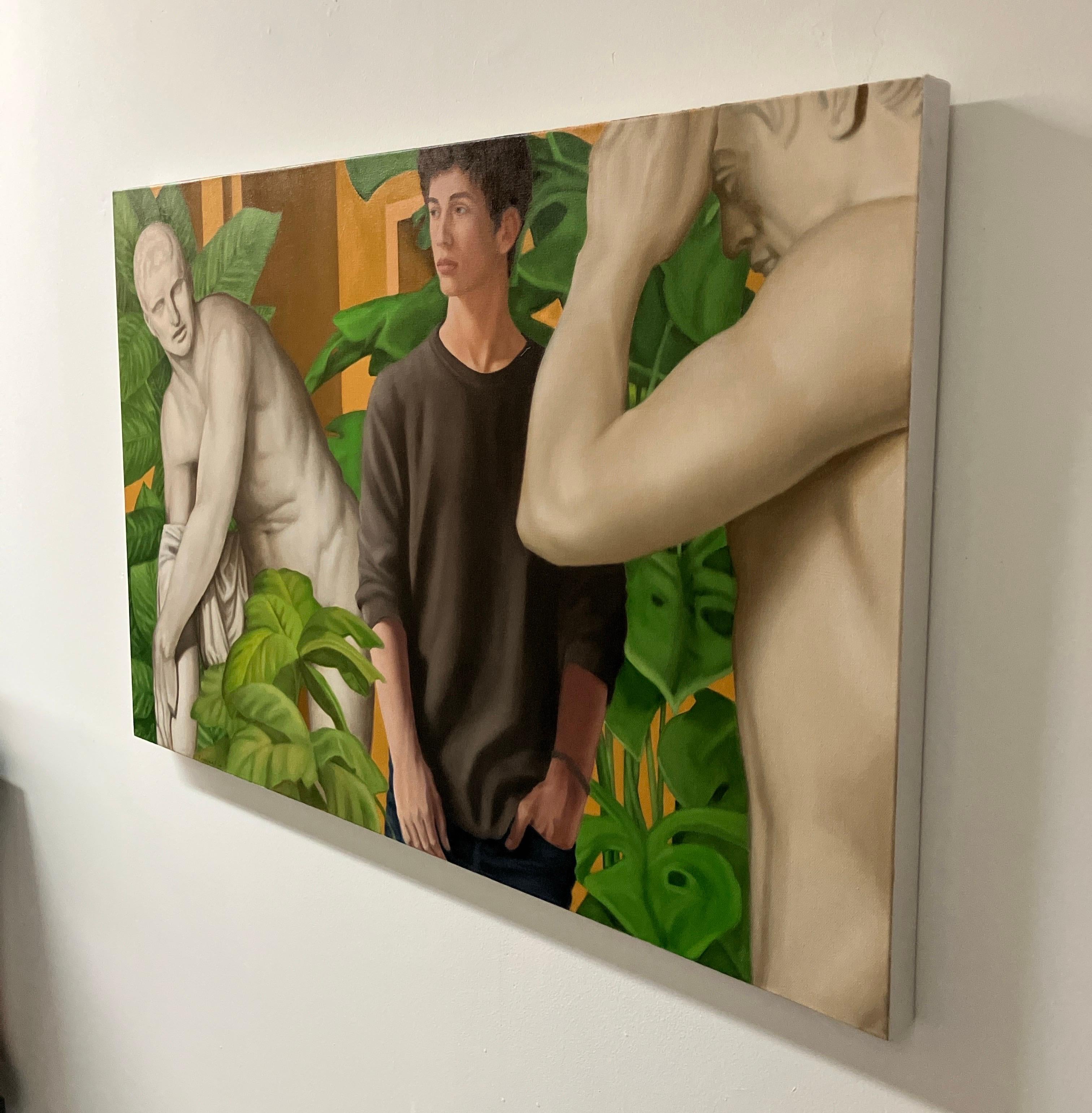Wanderlust, Dominic Finocchio, 2023, Figuratives Ölgemälde auf Leinwand im Angebot 6