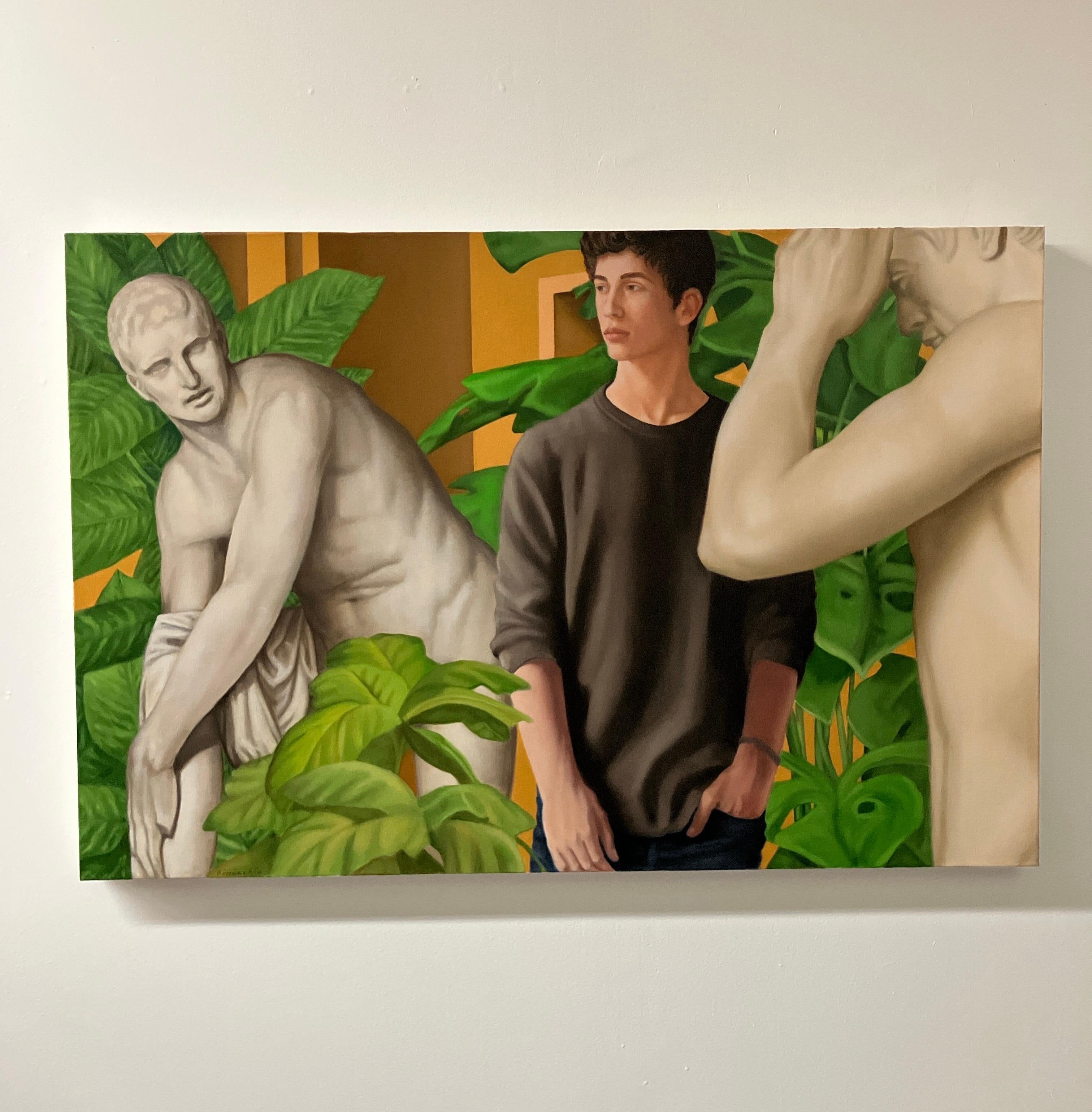 Wanderlust, Dominic Finocchio, 2023, Figuratives Ölgemälde auf Leinwand im Angebot 7