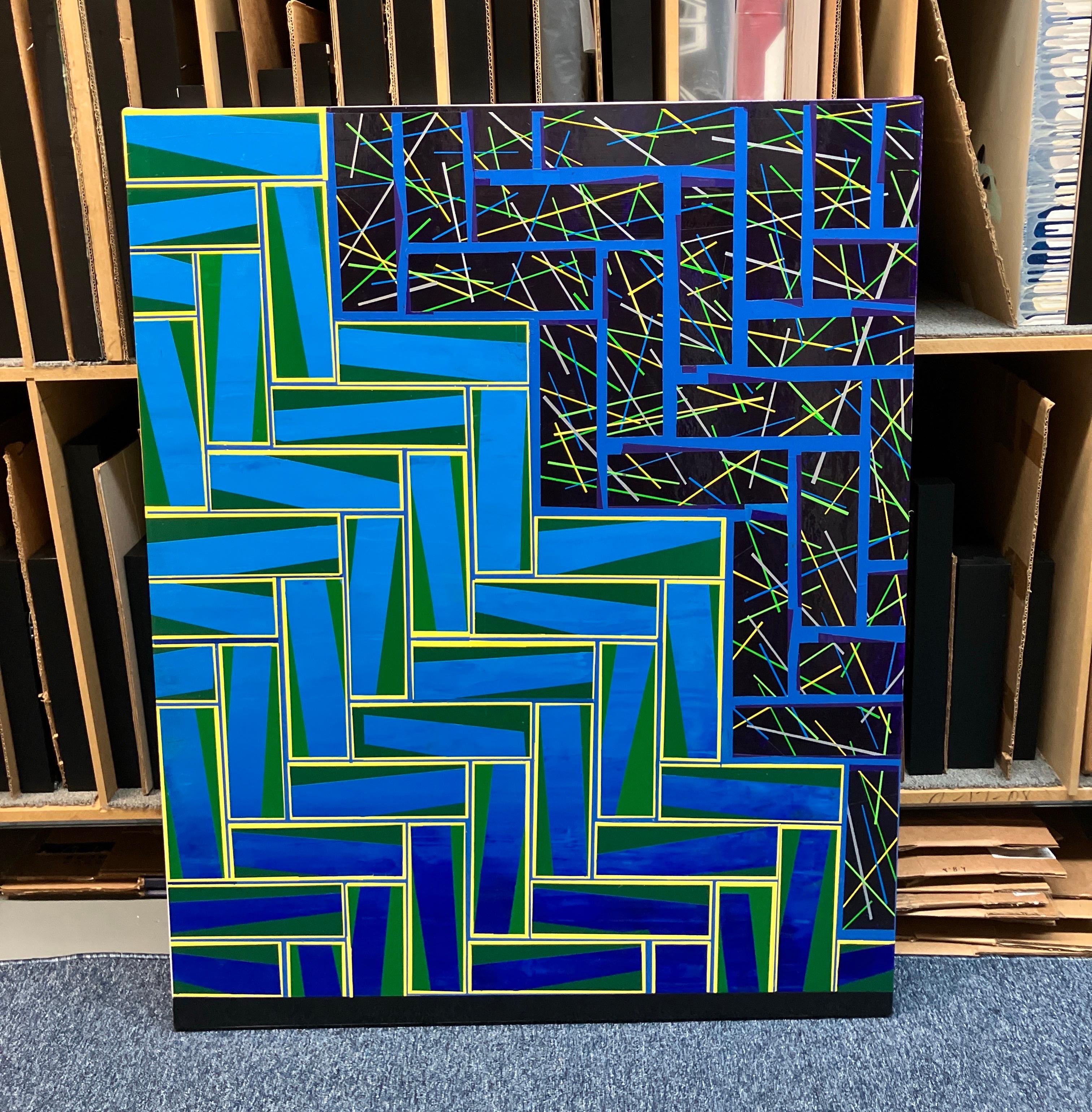 “Kinda Blue” by Rick Griggs, 2025, Abstract Acrylic Painting on Canvas For Sale 1