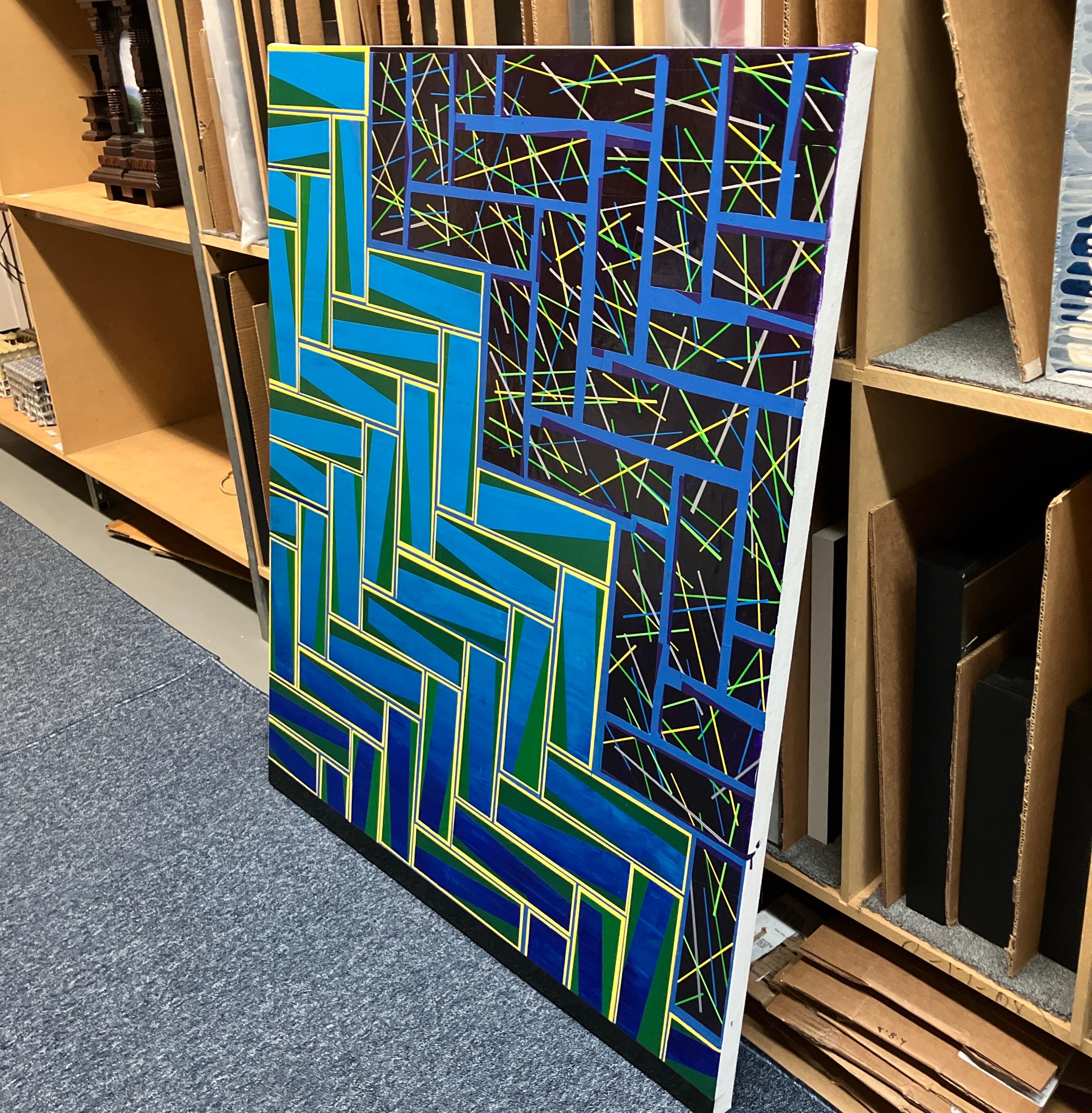 “Kinda Blue” by Rick Griggs, 2025, Abstract Acrylic Painting on Canvas For Sale 5