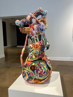 Life Size Fiber Sculpture, Light Weight, Colorful Mixed Media, Hand Made, Meyer