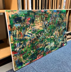 "Dopo una donna seduta", Contemporaneo, Astratto, Olio, Pittura, Tela, Senza cornice