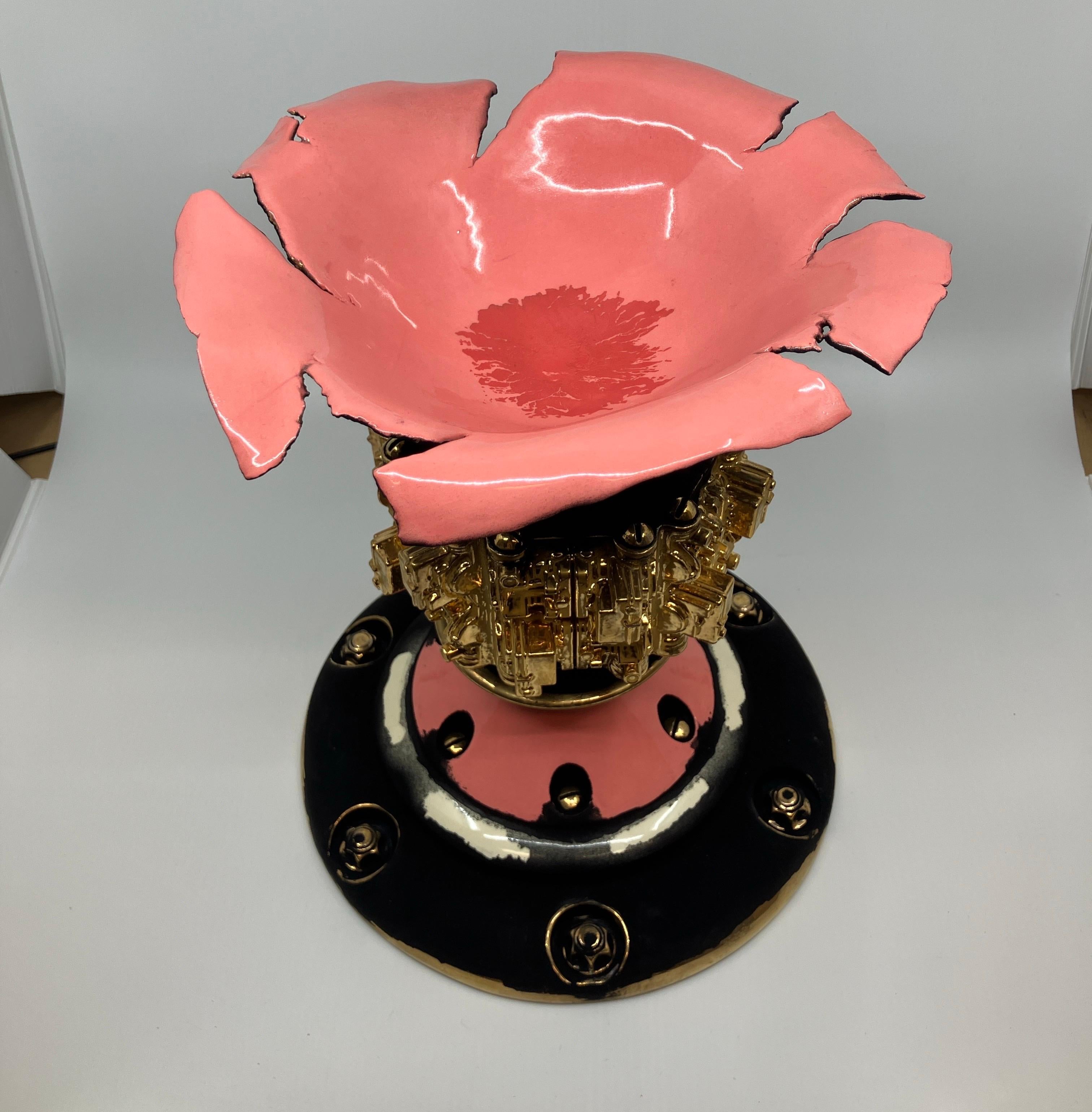Grail with Distress #3, Steven Montgomery, 2024, Ceramic, Glaze, Gold Luster For Sale 6