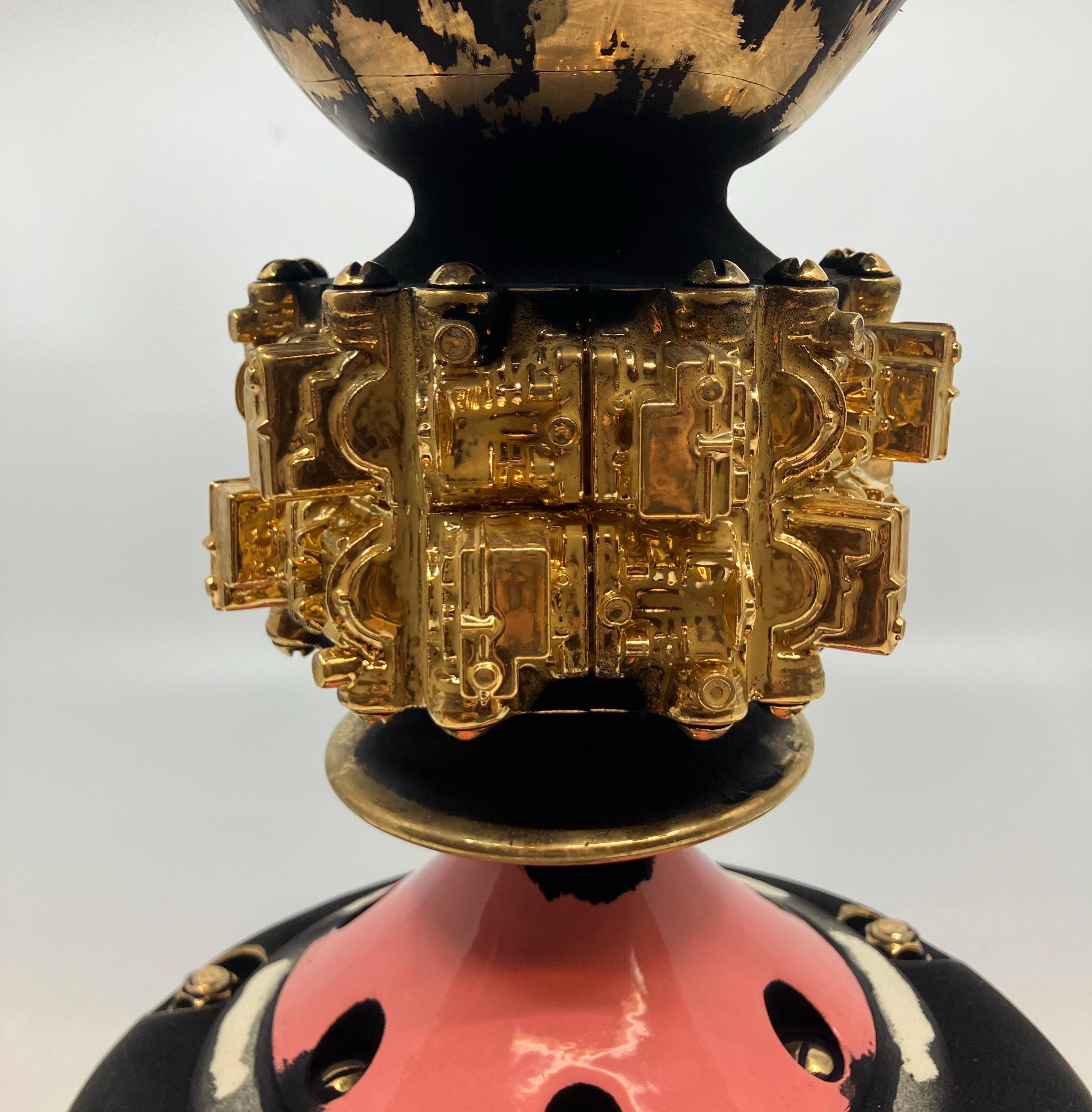 Grail with Distress #3, Steven Montgomery, 2024, Ceramic, Glaze, Gold Luster For Sale 7