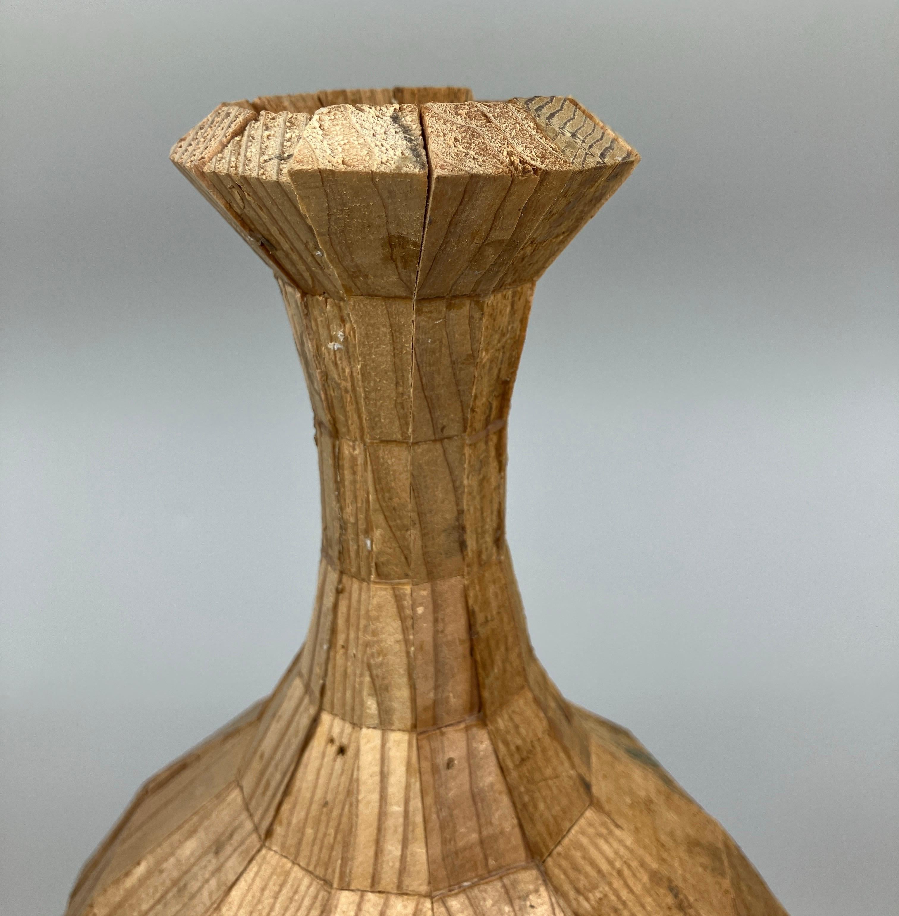 Hanging Duck Vase I, Vivian Chiu, 2023, Pine Crate Wood Assemblage, Rosewood For Sale 5